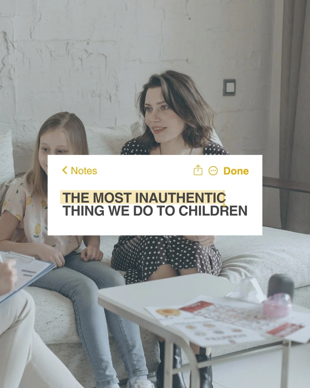 We tell children to be honest.
"Use your words." "Tell me how you feel." "You can talk to me about anything."

And then &mdash; when they do &mdash; we shush them. We tell them they're being too sensitive. We change the 