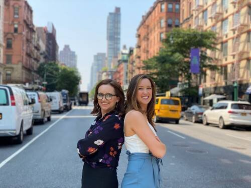 Huddle Agency Co-Founders Susan and Hayley in The Big Apple