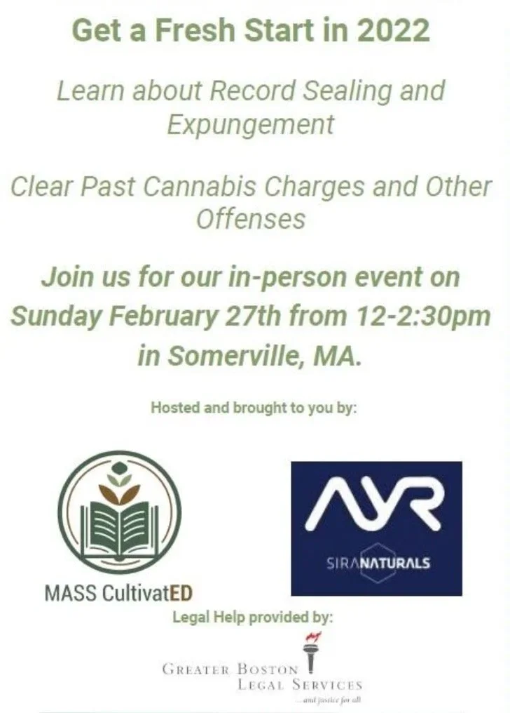 In-Person Record Sealing and Expungement Event with Screening of NOVA’s “The Cannabis Question” (February 27, 2022)