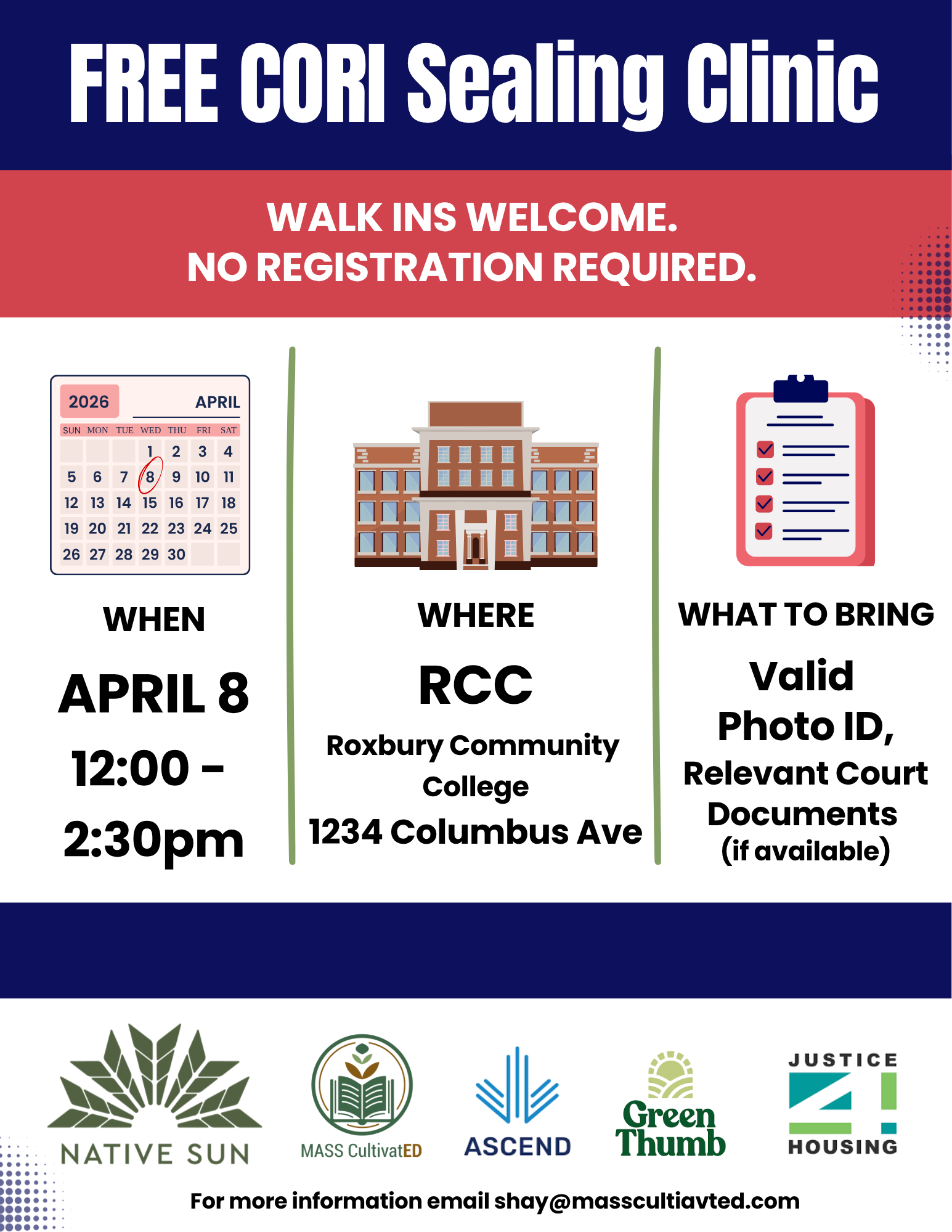 FREE CORI Clinic 4/8/26