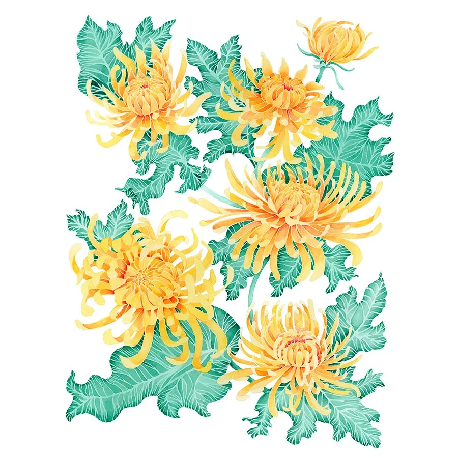 chrysanthemums in tangerine web.jpg