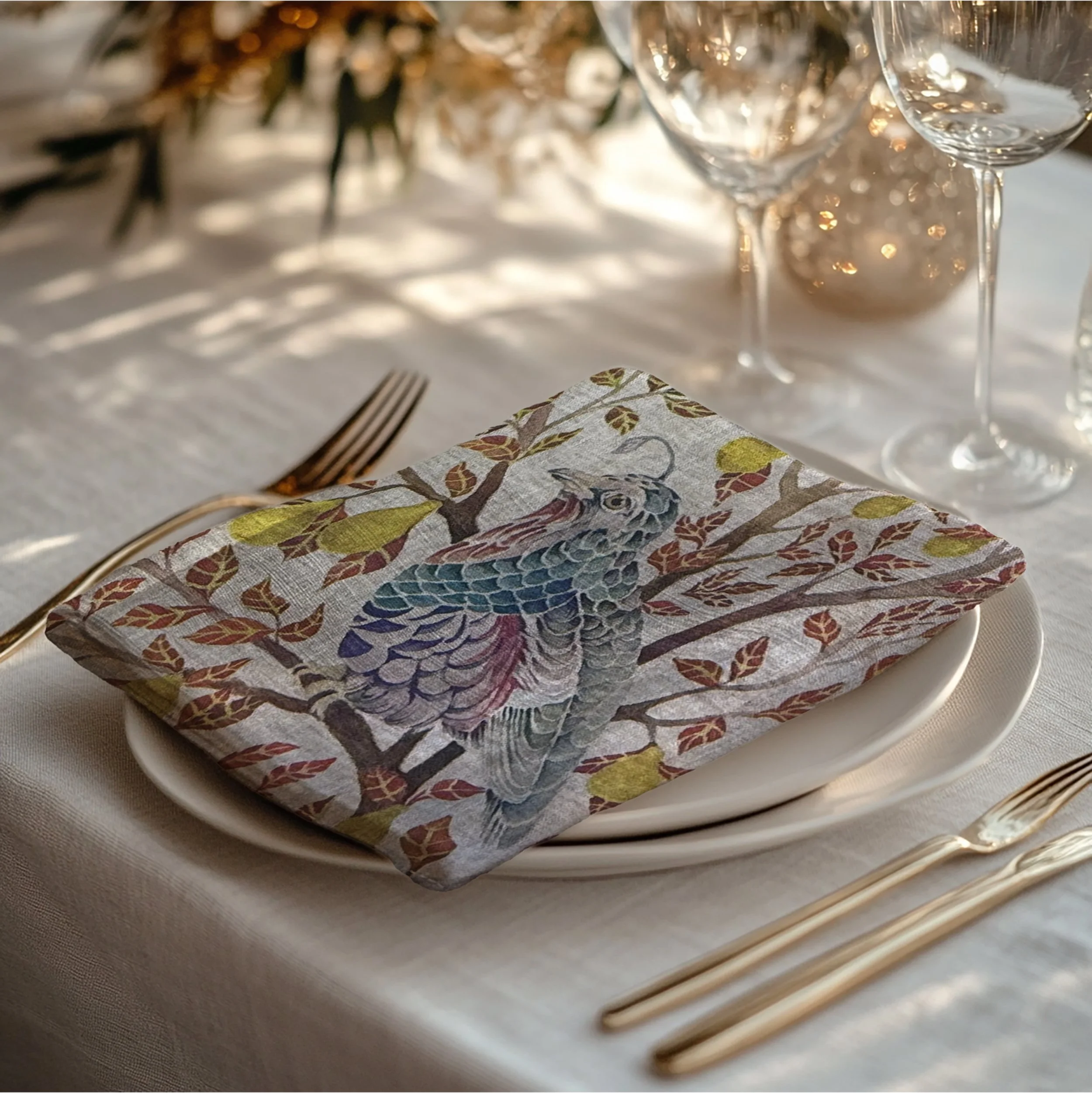 partridge in a pear tree cloth napkin two.jpg