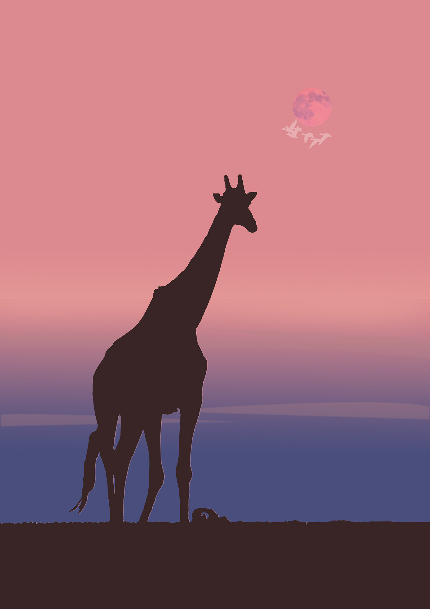 Giraffe at Sunset