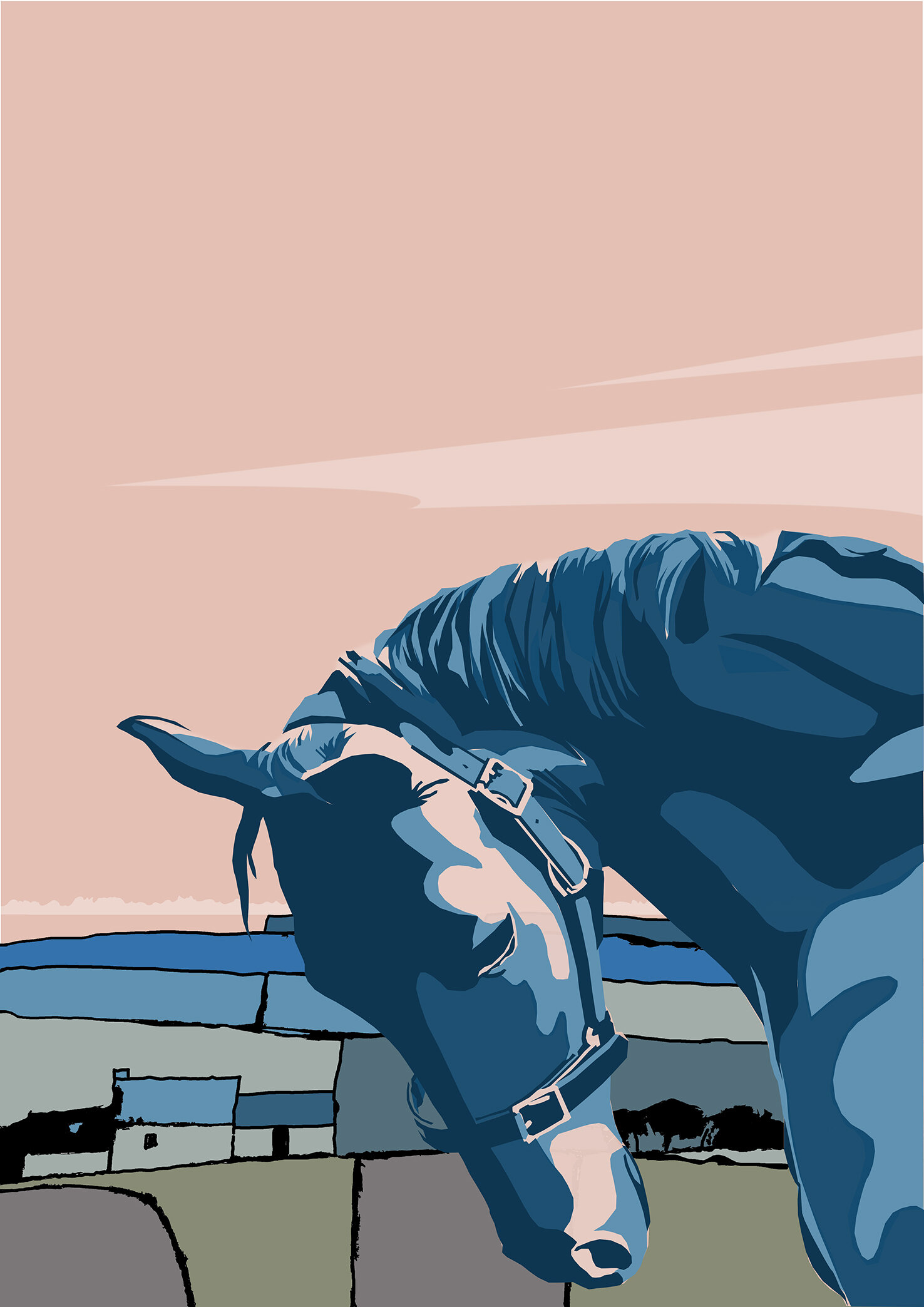 Horse in Irish Landscape