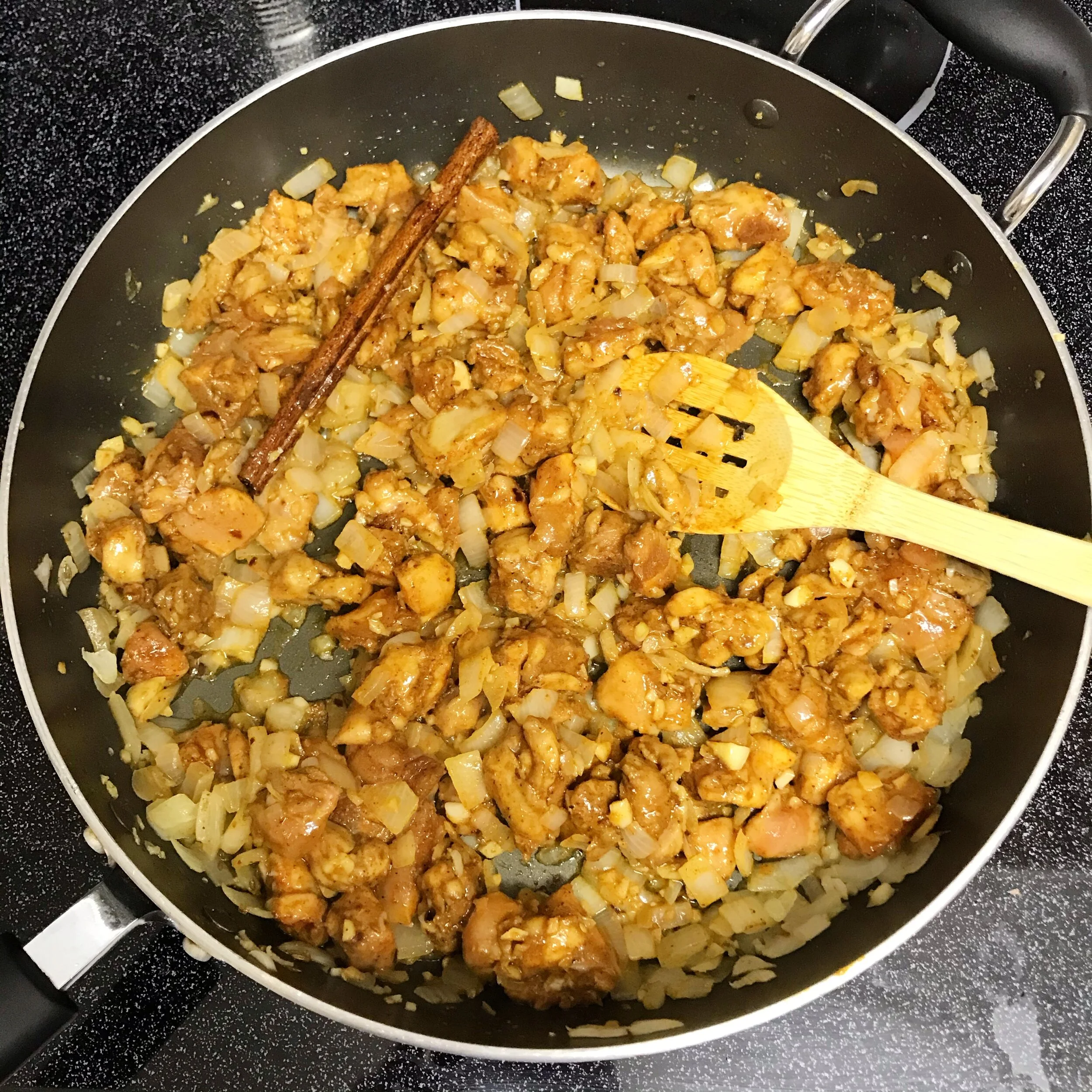 The added chicken with all those spices!