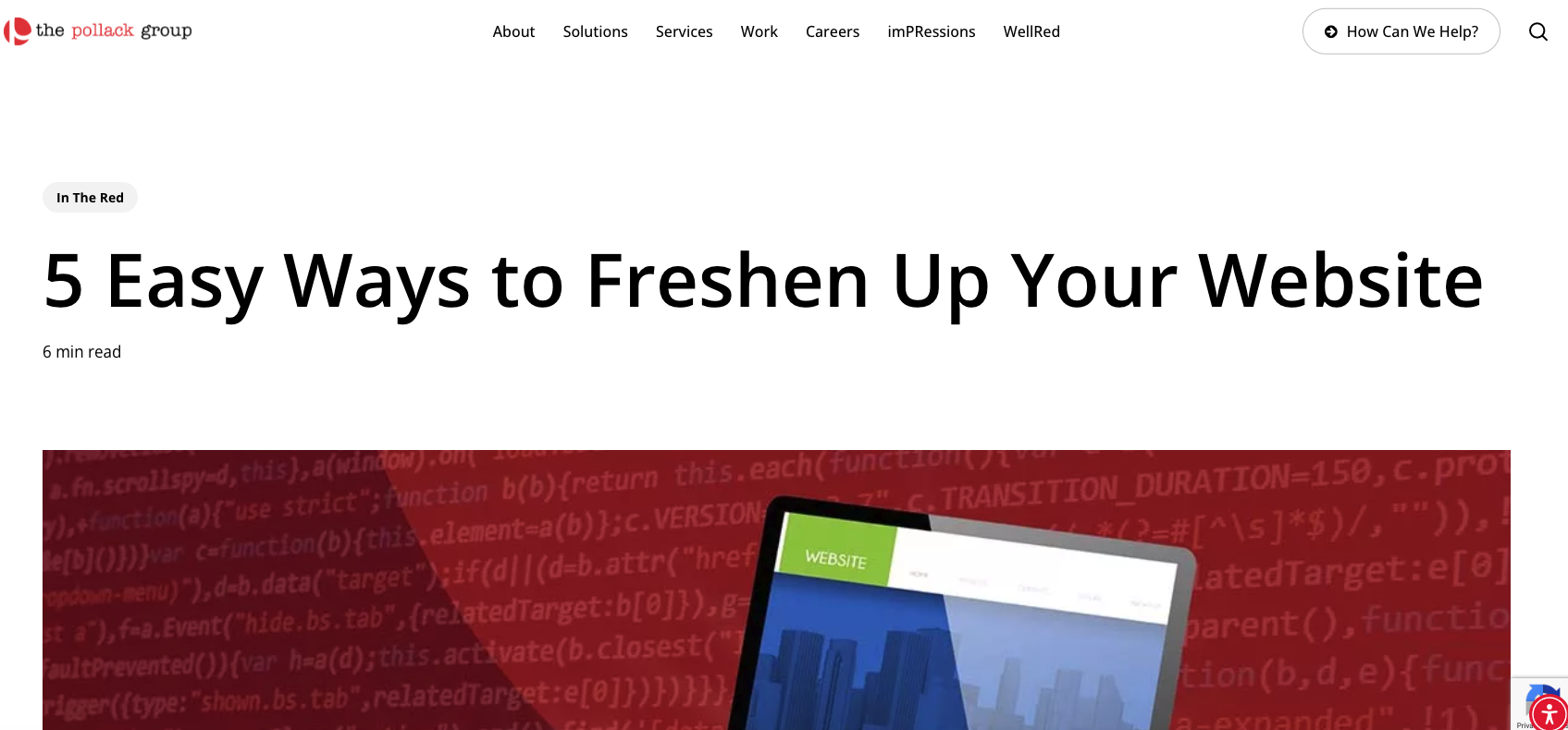 Screen grab of the top image from my article on The Pollack Group's blog