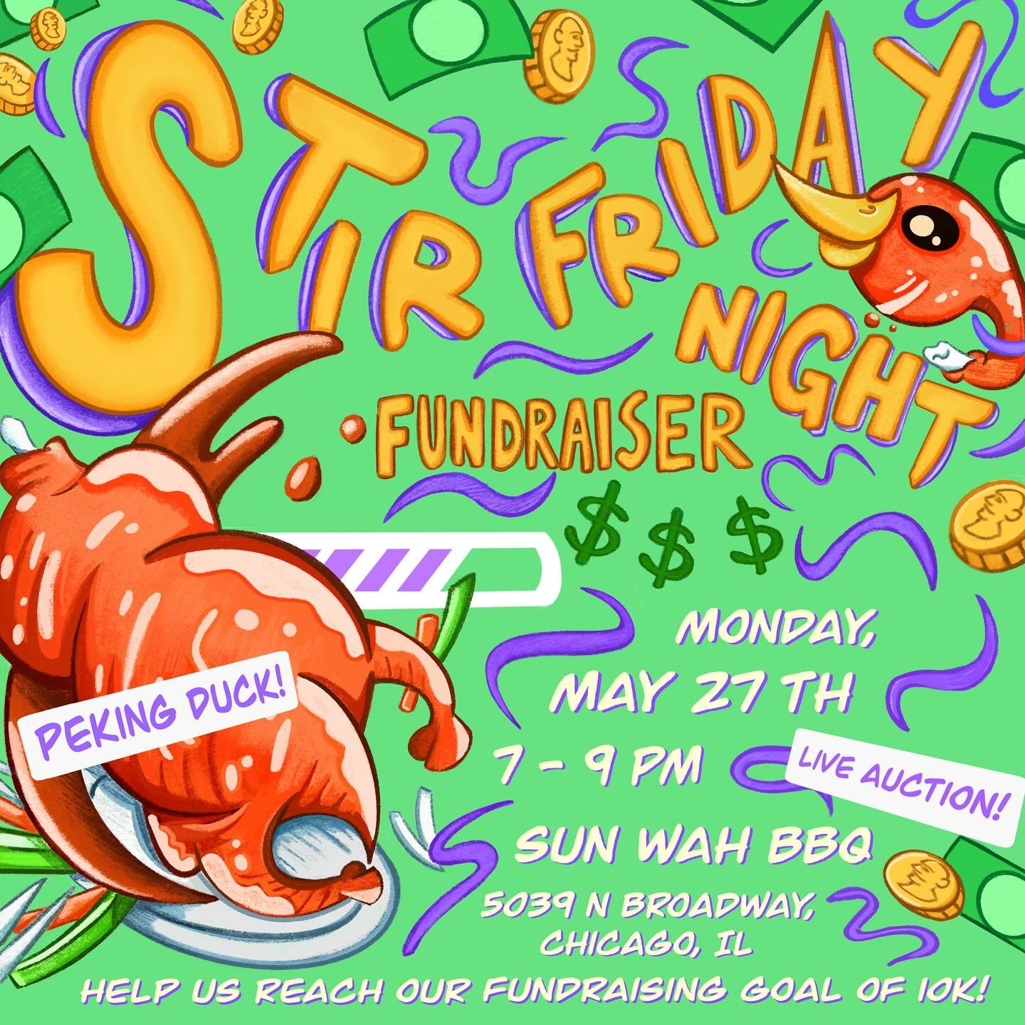 I know the Instagram fundraiser may not look like it, but with other donations directly to our PayPal via our website, we&rsquo;re about halfway to our goal!

This Memorial Day come dine with us and bid on some prizes to help us make a big push to ou