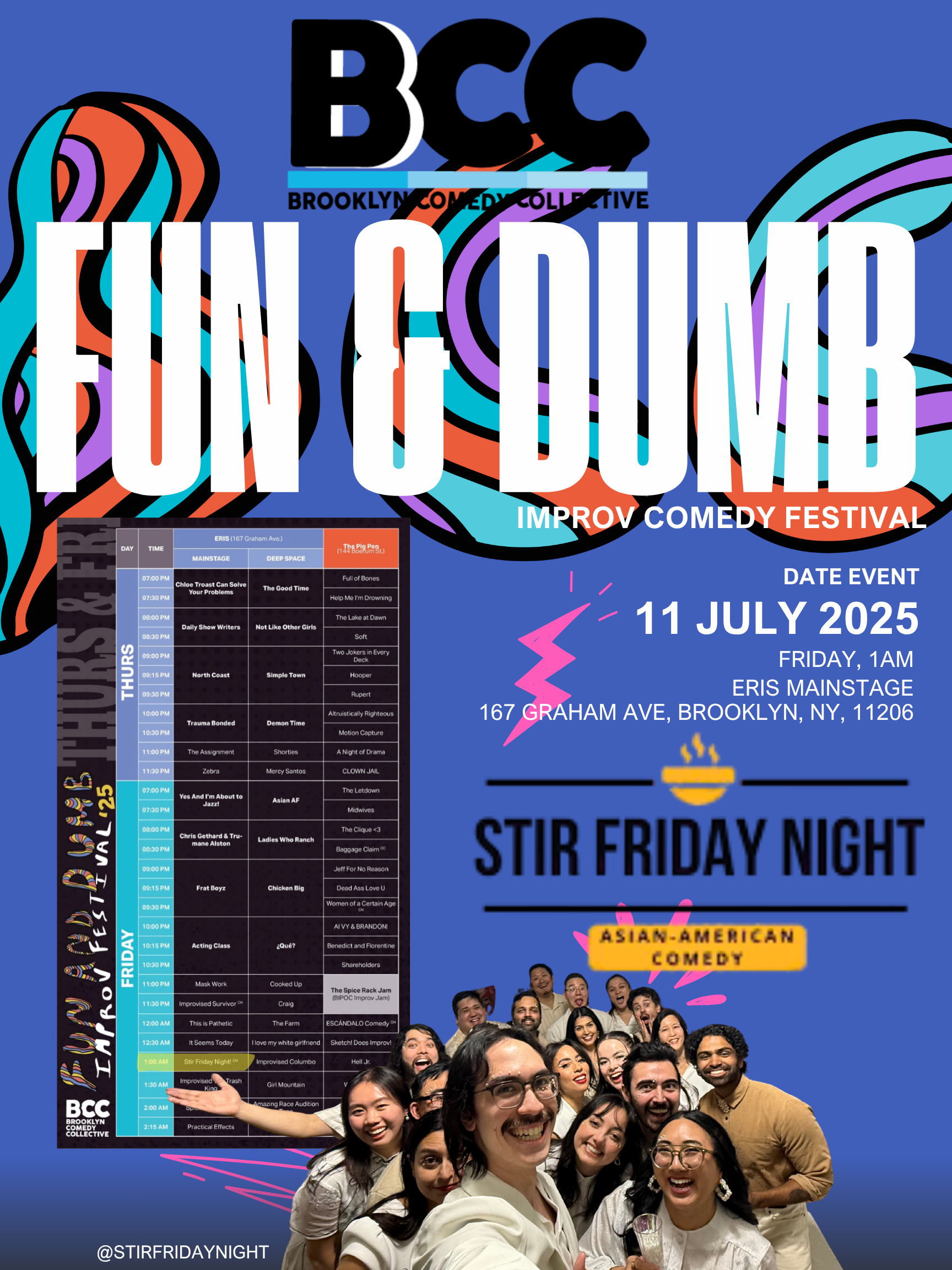 Stir Friday Night @ Fun and Dumb Comedy Festival 2025 NYC