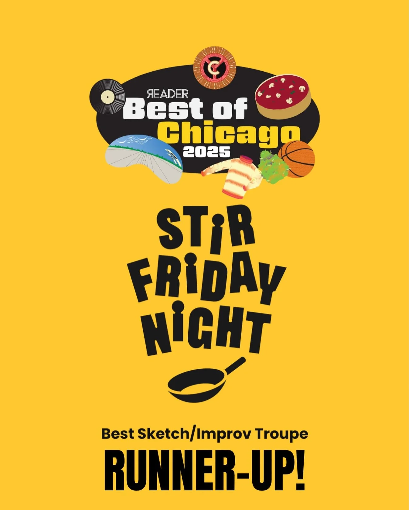 Thank you Chicago for all of your votes and putting a cap on our milestone 30th year in existence!

While our ancestors will be eternally disappointed in us for not winning, and doing comedy in the first place, know that we recognize being awarded ru