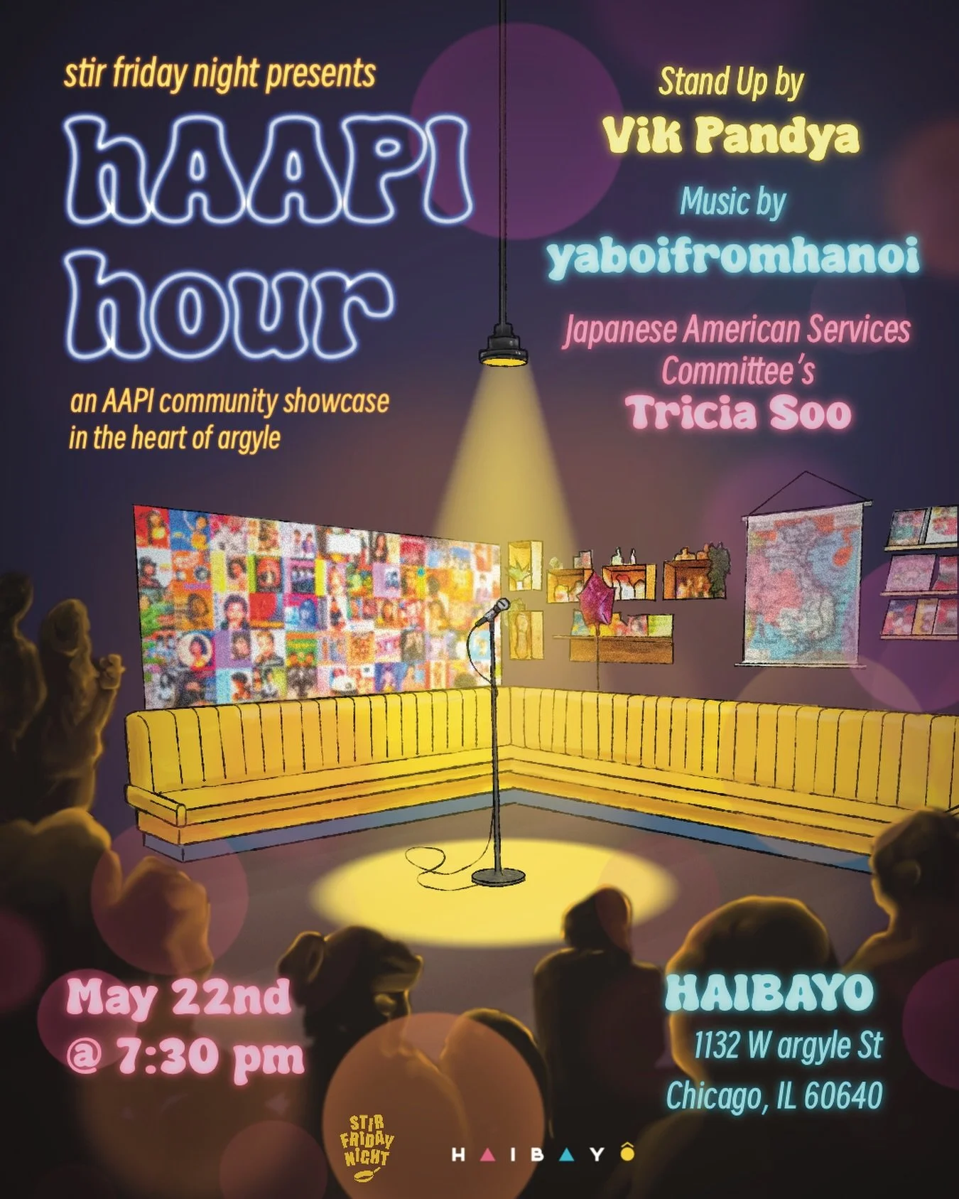 📣Announcing this Friday&rsquo;s show line up 📣

🎤Stand Up by @vikpandya 
🎶Music by @yaboifromhanoi 
🇯🇵AAPI Community Highlight @jasc_chicago 

Tickets available on our website and link in bio!

#thingstodoinchicago #aapi #aapiheritagemonth #liv