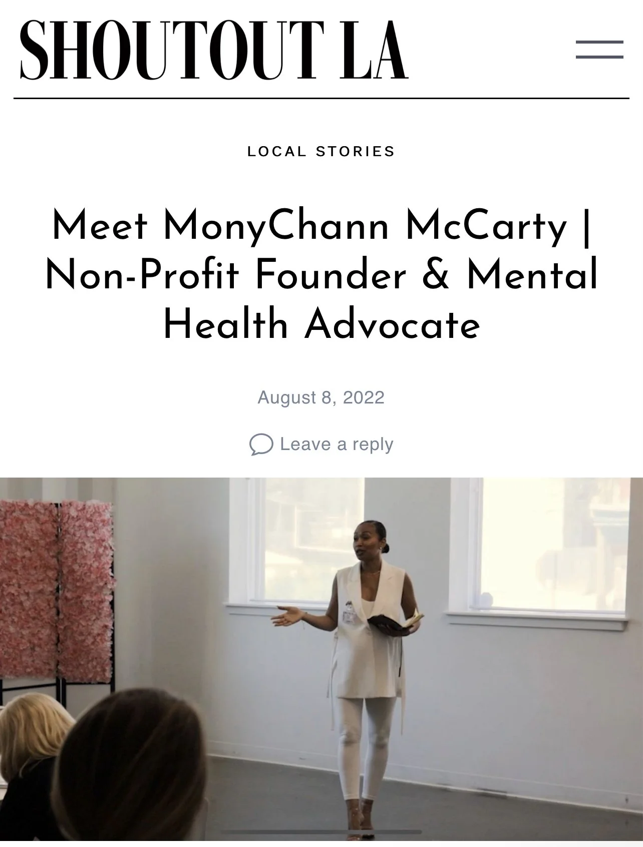 Feature in Shoutout LA. 