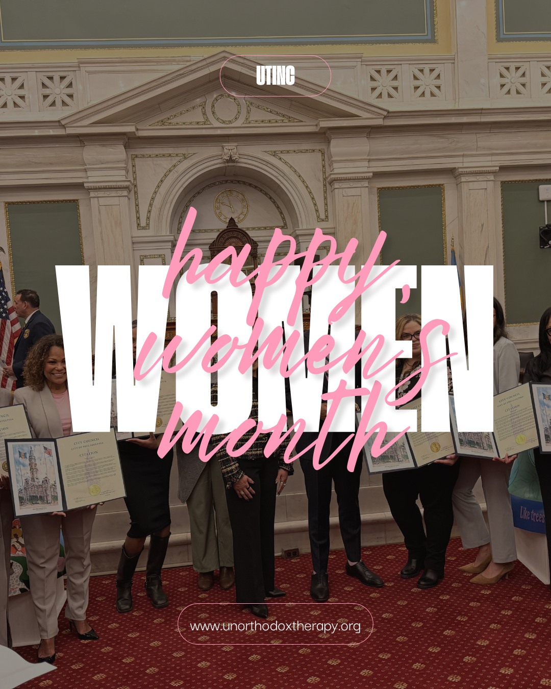 Unorthodox Therapy Founder Honored During Women’s History Month with Opportunity to Speak Inside Philadelphia City Council Chambers
