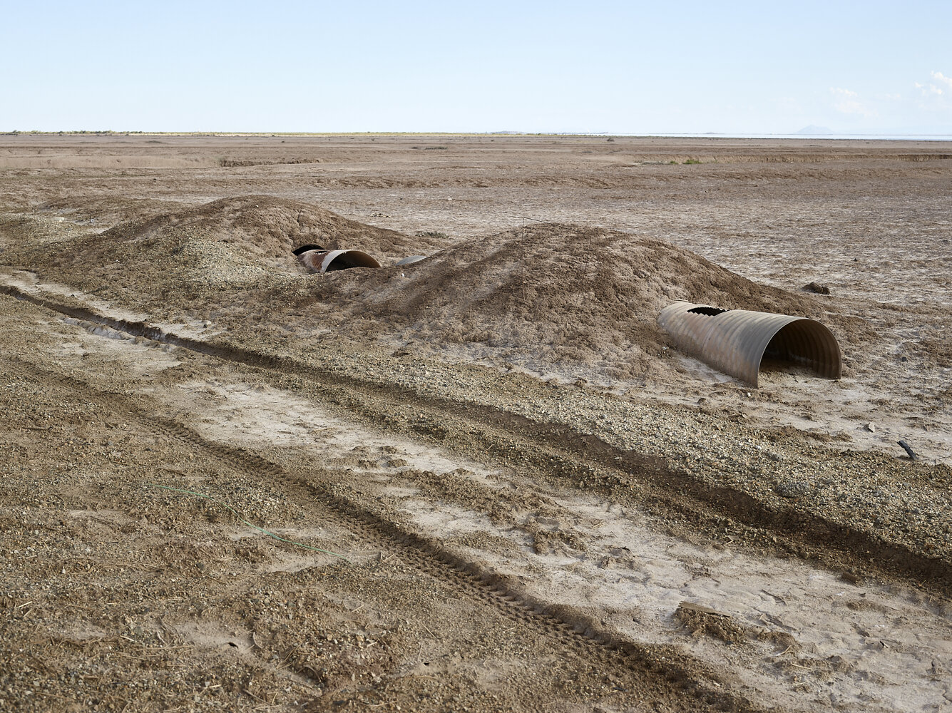 Eroded Culvert Mounds near Salton Sea