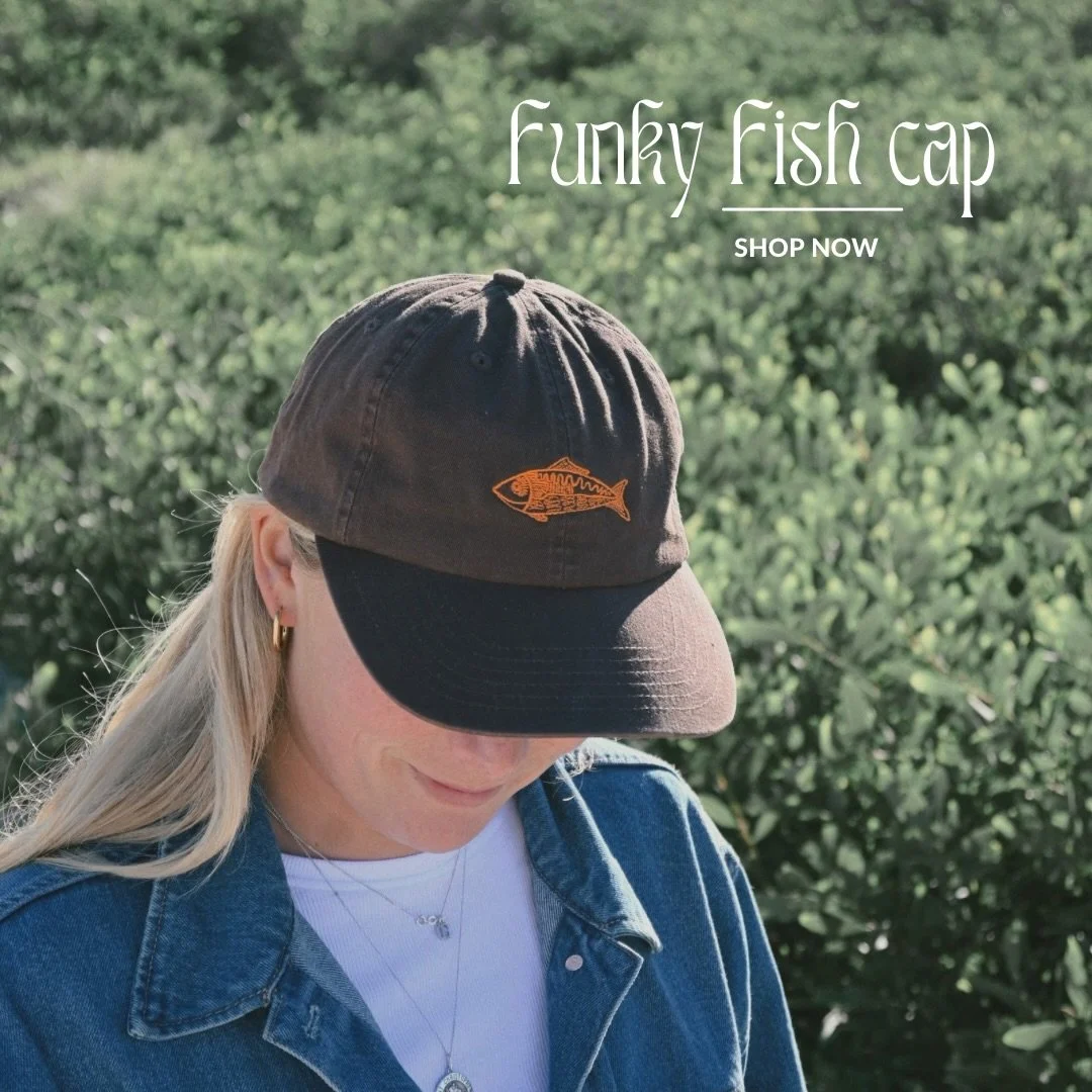 BACK IN STOCK!!! Funky Fish cap is back for summer! 🐟 only a limited restock &bull; #sophiefletcherdesigns #fishcap