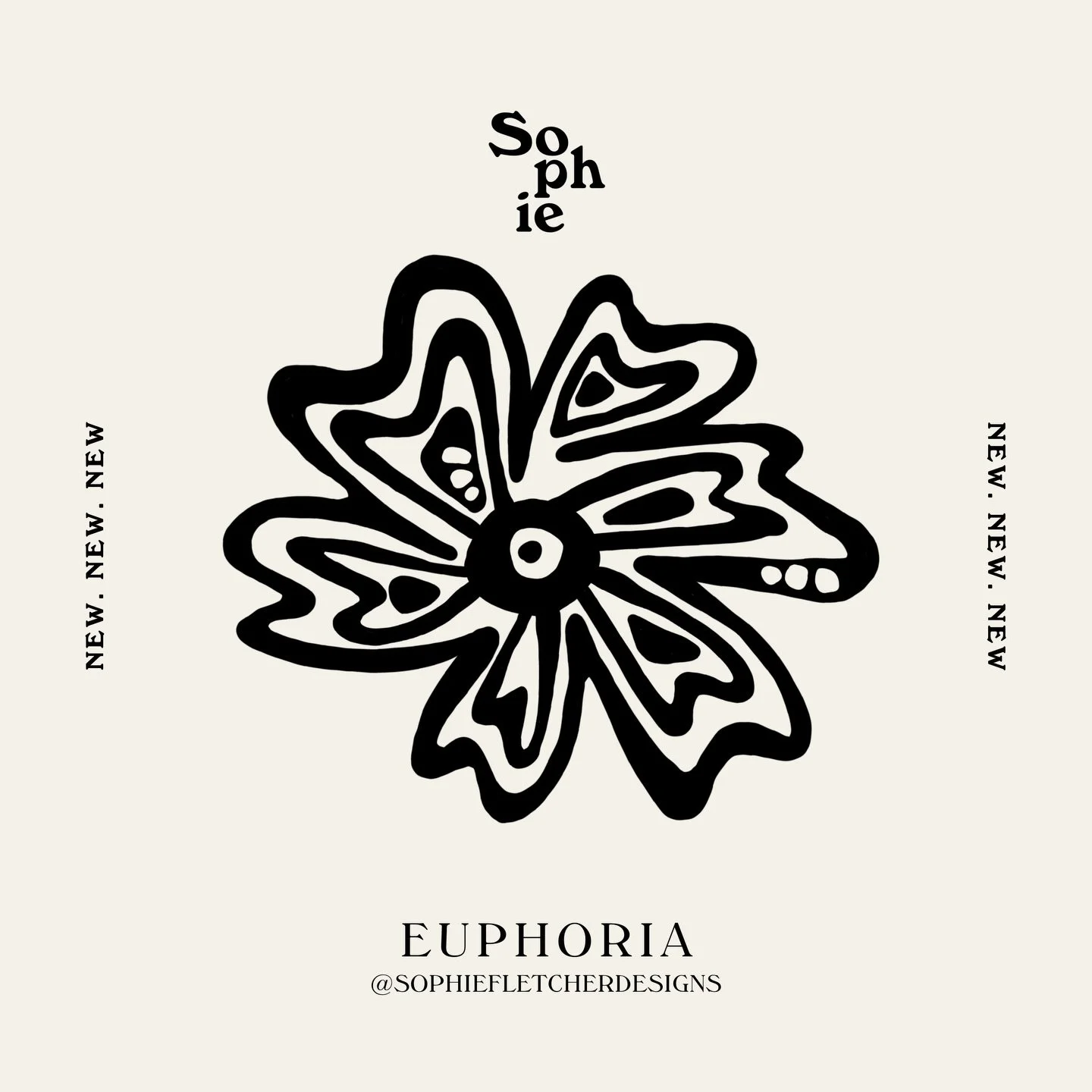 OUT NOW! Euphoria, a quirky flower with a retro soul! 
 Available in black or white on clear vinyl.
