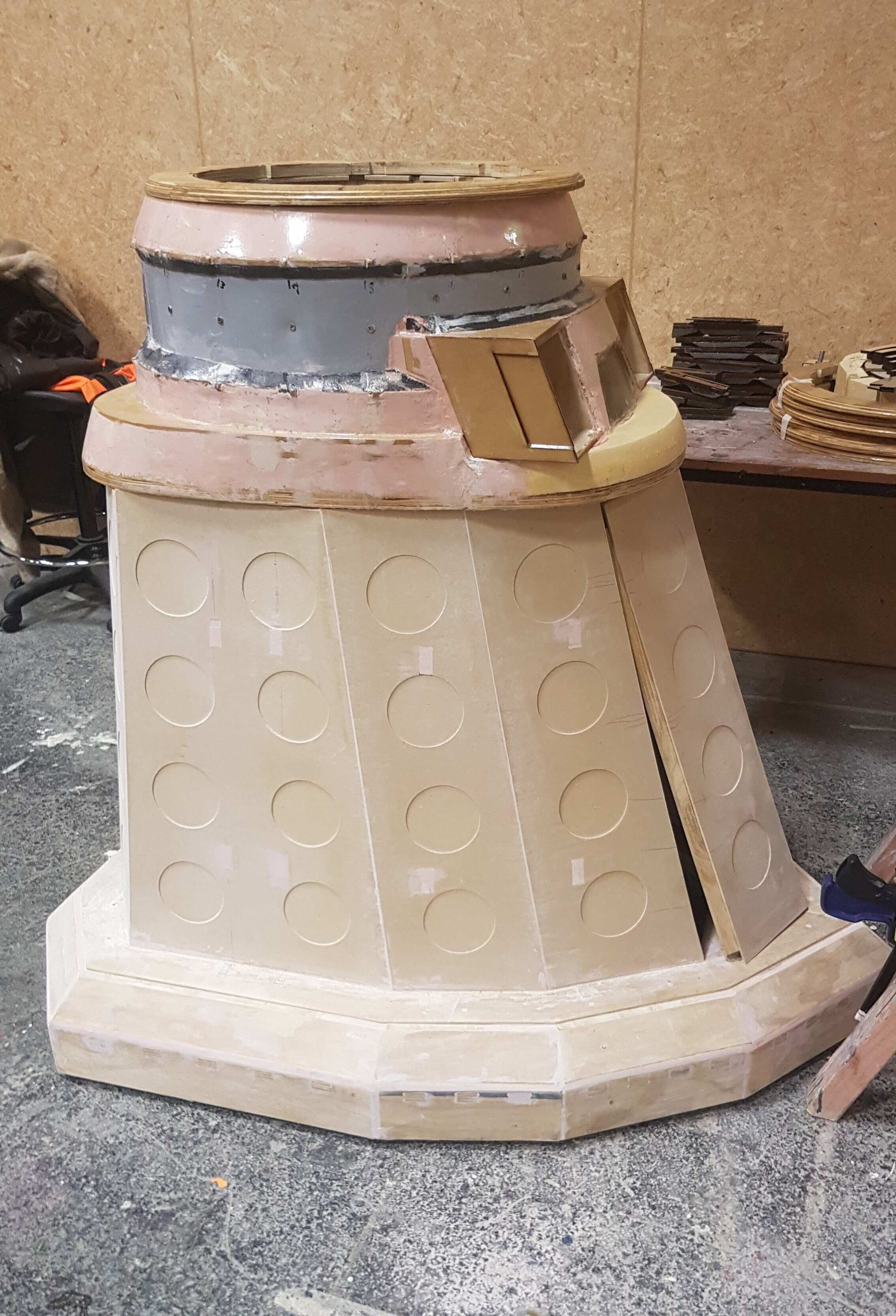 Dalek skirt assembled