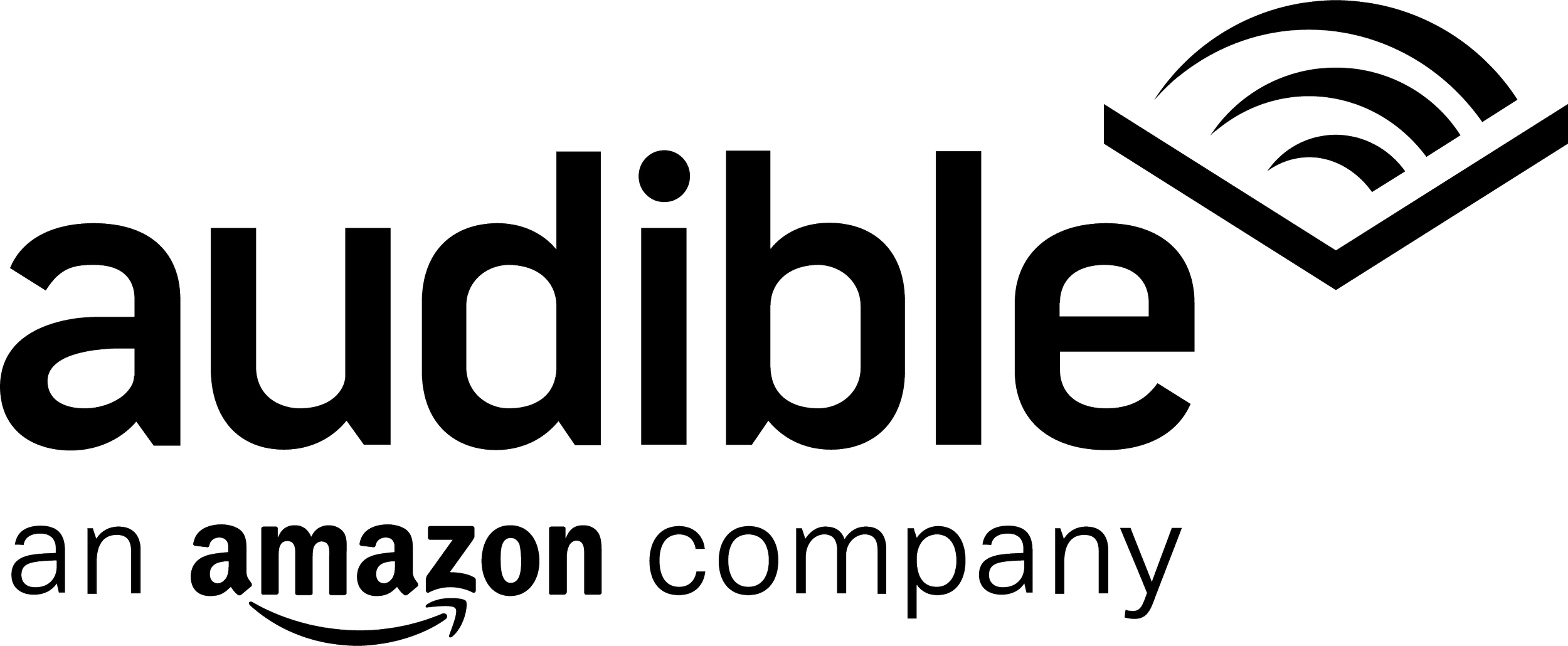 Audible logo — audiobook narrator credits for René Verón