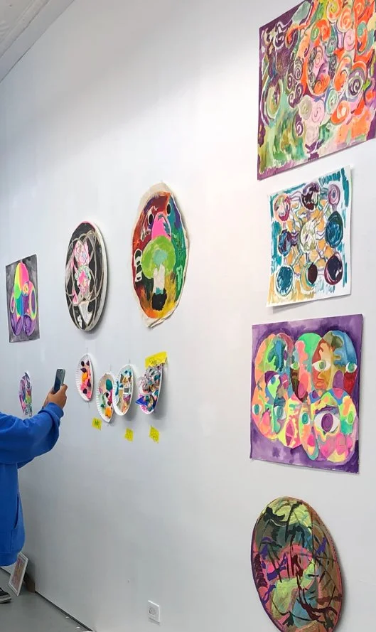 Students work and mine at Prismatic Circus of Revolution show 2021