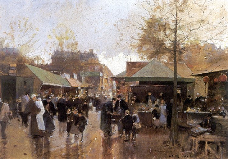 The Flea Market at Porte de Clignancourt, Luigi Loir.jpeg