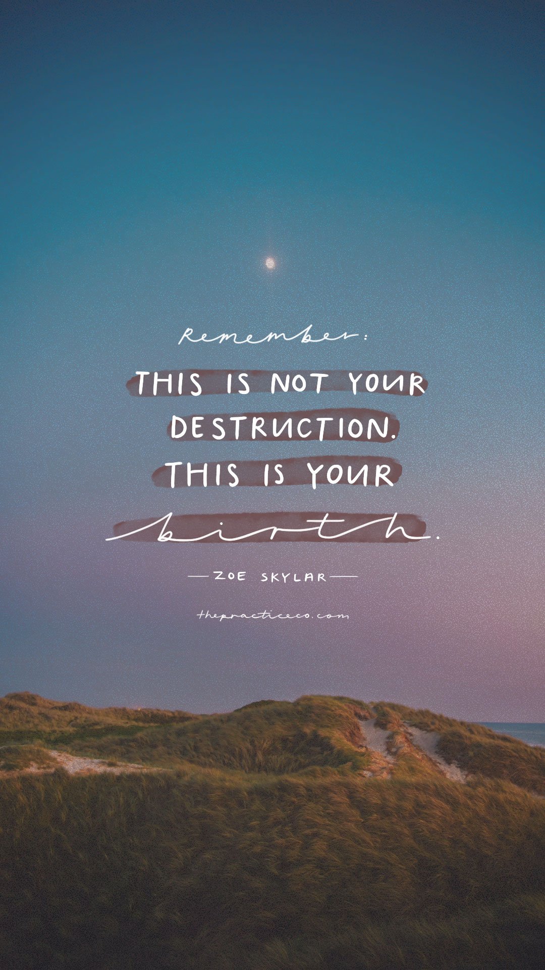 Trust the dark; don’t fear it. 