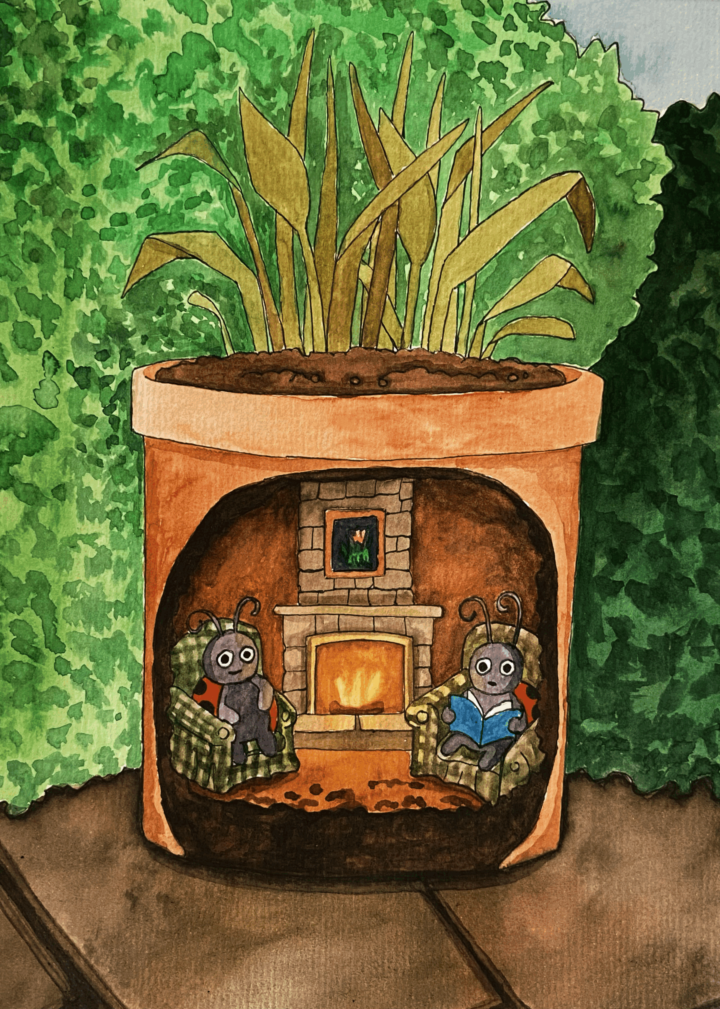 Plant Pot Original Painting