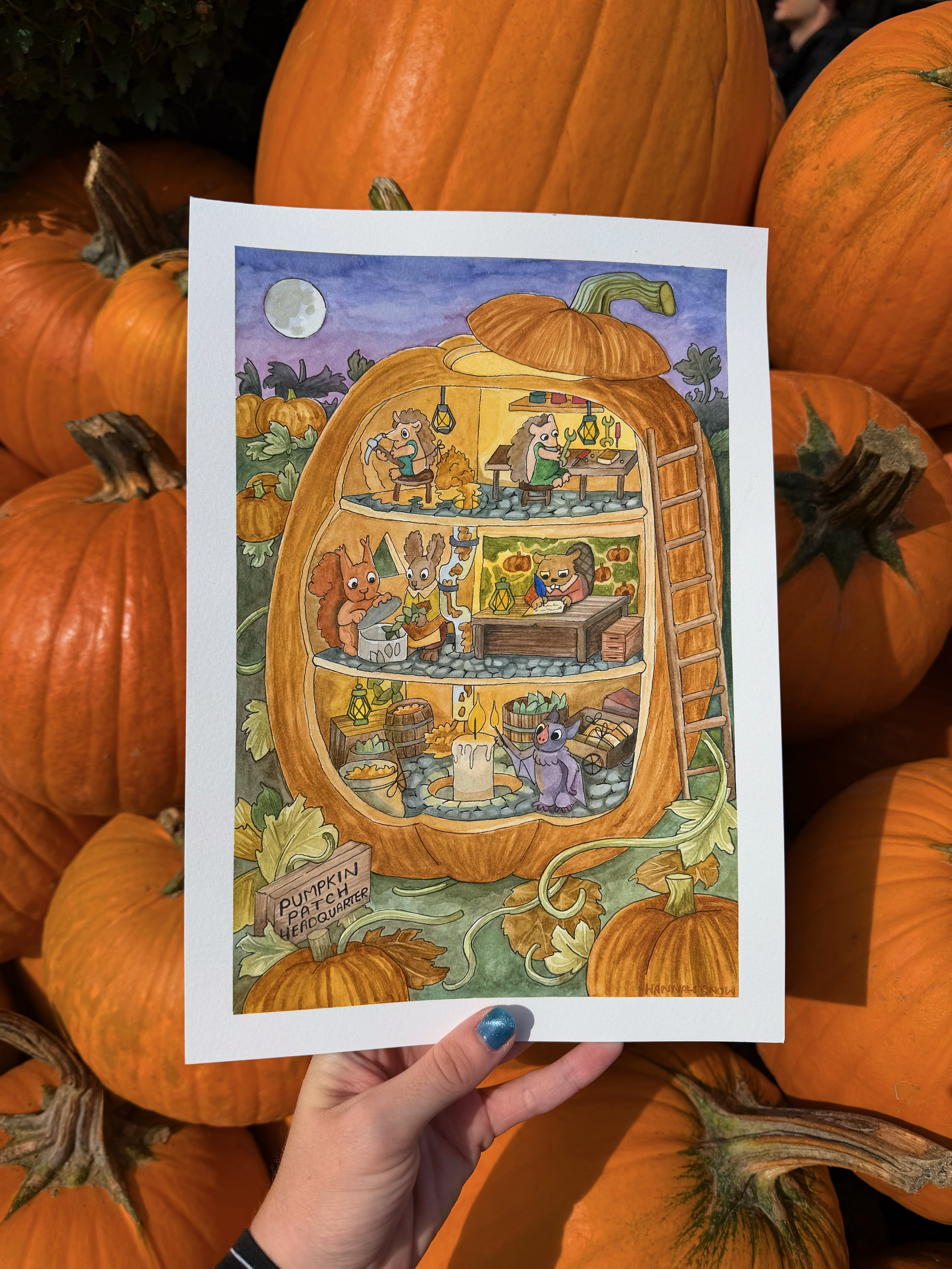 Pumpkin Patch Headquarters - Original Painting