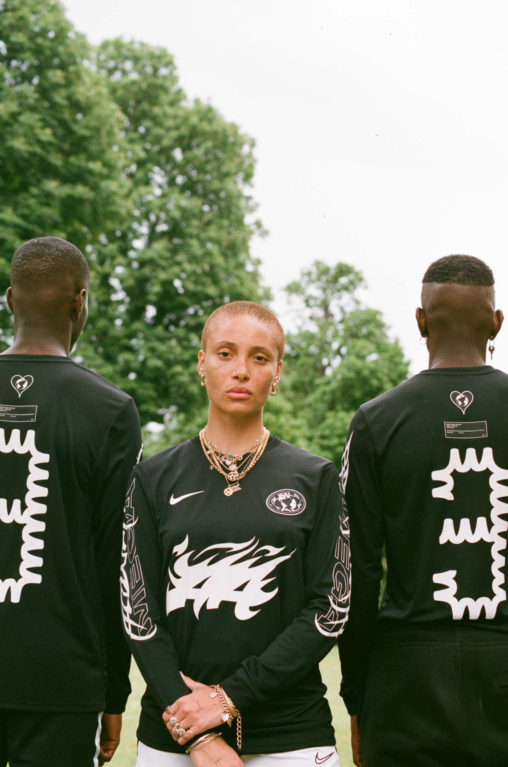 Adwoa Aboah's 'Gurls Talk' football jersey designed for Nike, 2019.