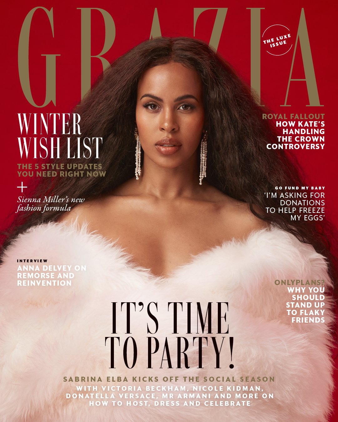 Sabrina Elba for Grazia Magazine Luxury Issue 2022.
