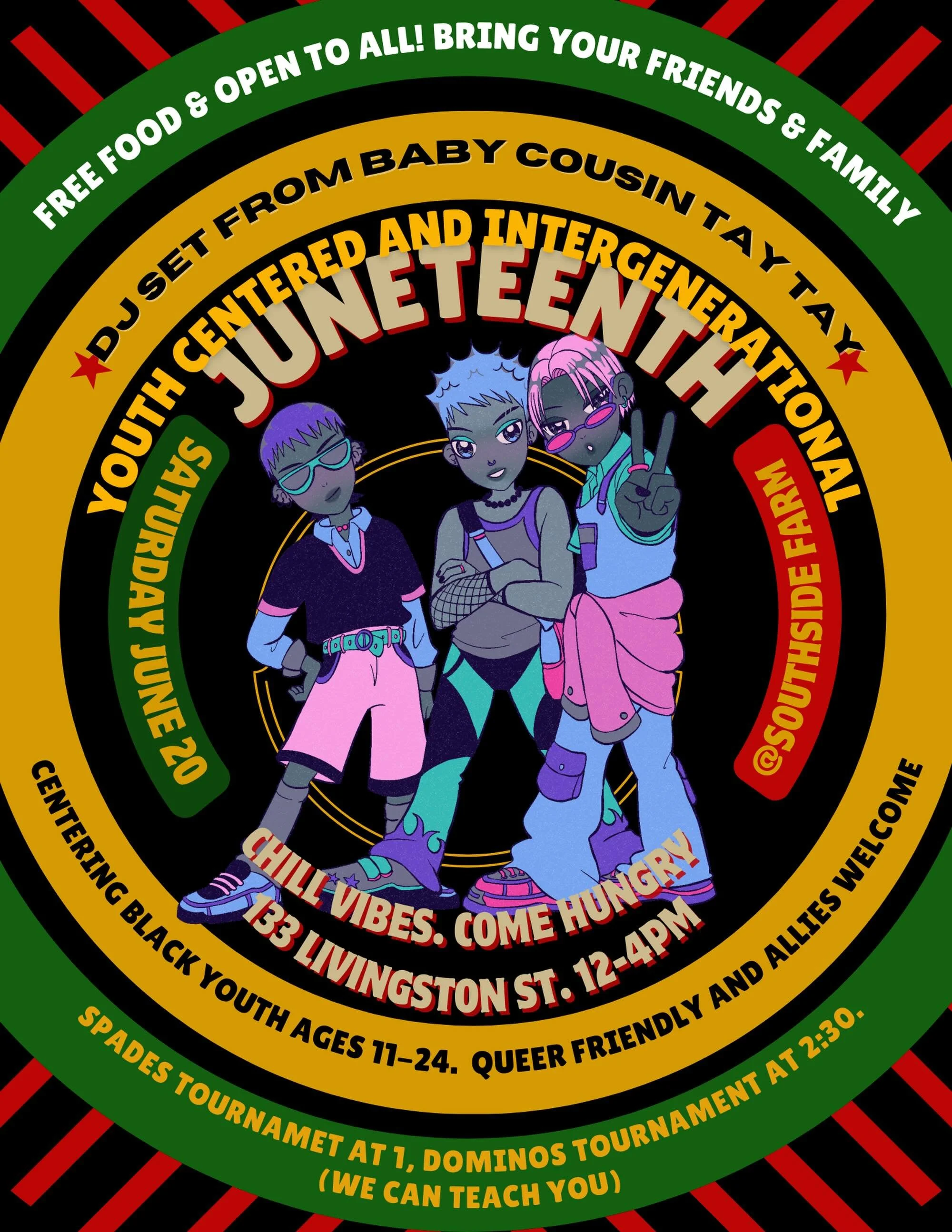 Our annual Juneteenth is back ❤️💚💛

See y&rsquo;all at @southsidecommunityfarm again from 12-4 on the 20th! No RSVP required but is helpful so we know how much food to make / buy. 

We&rsquo;ll have local DJ @333444555.mp3 , free food and local bla