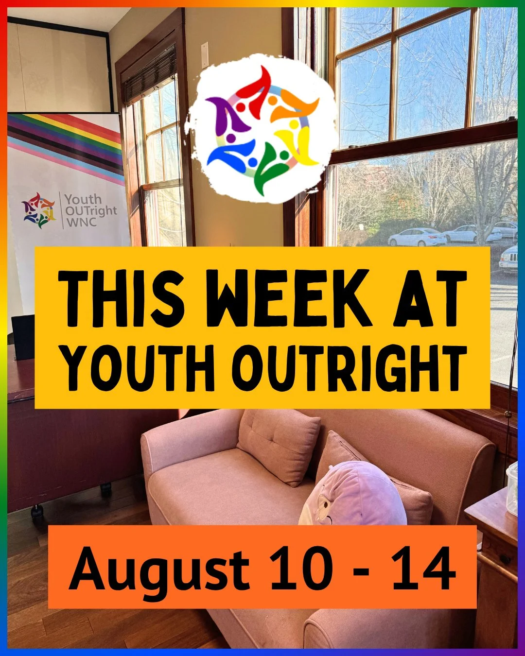 ✨️ THIS WEEK AT YOUTH OUTRIGHT 💋⁠
⁠
📆 Monday, August 10th⁠
🗣️ Drop-In ⁠
⏰️ 3 - 6 PM⁠
📍 Our Youth Center in Montford⁠
⁠
- - -⁠
⁠
📆 Tuesday, August 11th⁠
🗣️ BIPOC Constellations: Student Advocacy⁠
⏰️ 4 - 7 PM⁠
📍 Our Youth Center in Montford⁠
⭐ (