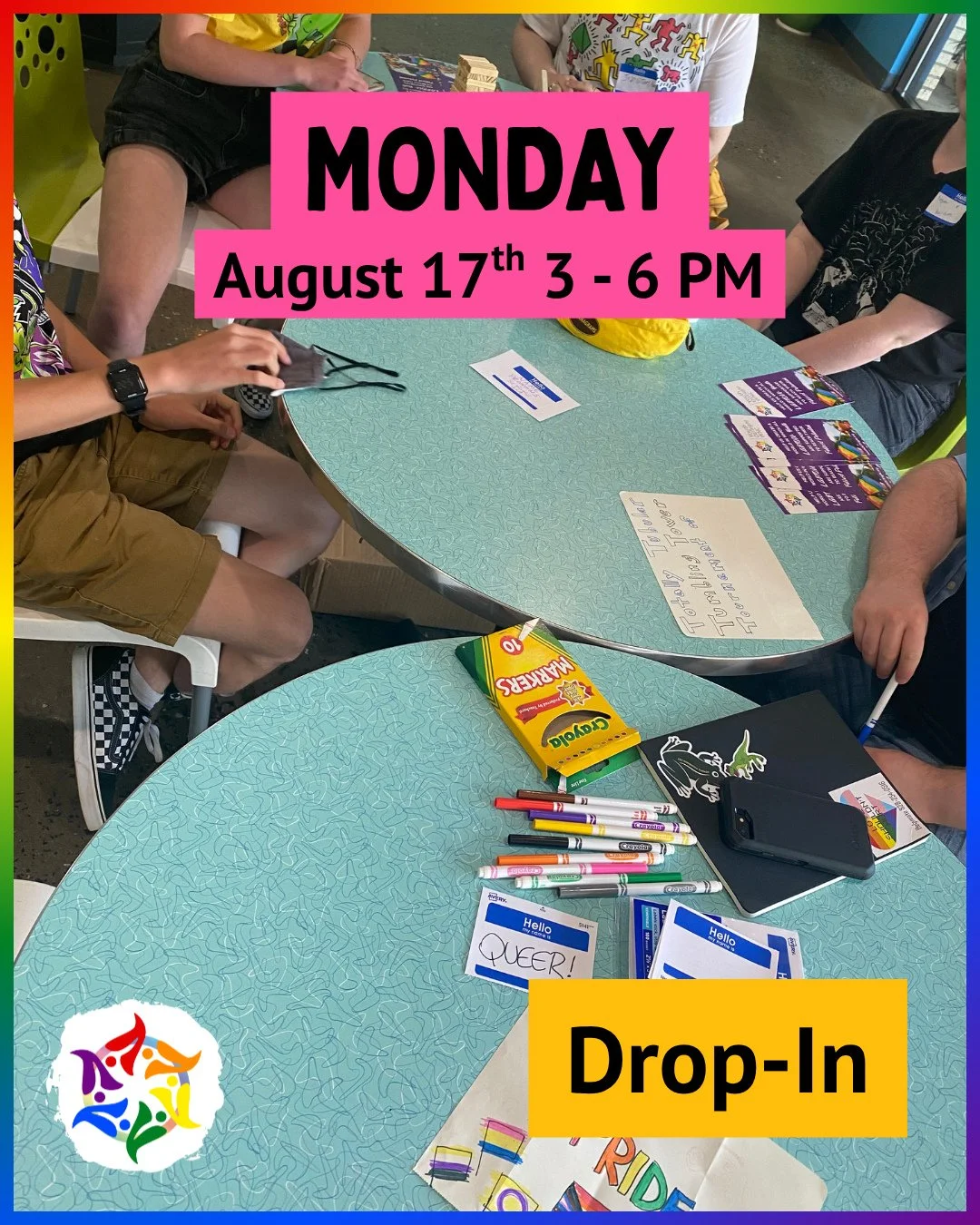 Drop-In starts NOW! Come hang! 😍🏳&zwj;🌈
