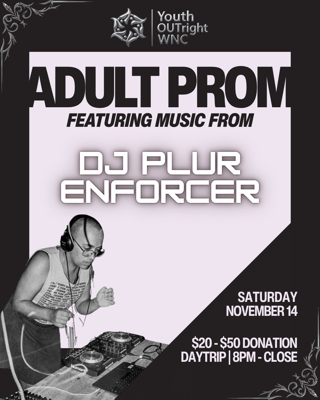 ⭐️ SAVE THE DATE: ADULT PROM - NOVEMBER 14TH AT DAYTRIP!⁠ Featuring DJ P.L.U.R. Enforcer (@plurplurplurplurplurplurplur)!⁠
⁠⁠
🥳 Adult Prom Annual Fundraiser⁠
📅 Saturday, November 14th⁠
📍@daytrip.avl⁠
⏰️ 8 PM - Close⁠
🎟️ $20 - $50 donation⁠
⁠
Come