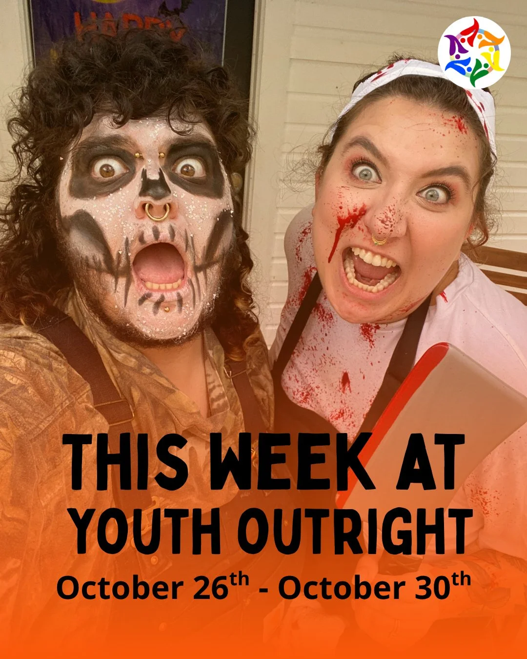 ✨️ THIS WEEK AT YOUTH OUTRIGHT 👻🔪🍬⁠
⁠
📆 Monday, October 26th⁠
🗣️ Drop-In⁠
⏰️ 3 - 6 PM⁠
📍 Our Youth Center in Montford⁠
⁠
〰️〰️〰️⁠
⁠
📆 Wednesday, October 28th⁠
🎃 TRUNK-OR-TREAT⁠
⏰️ 3 - 6 PM⁠
📍 Our Youth Center in Montford⁠
⁠
〰️〰️〰️⁠
⁠
📆 Wedne