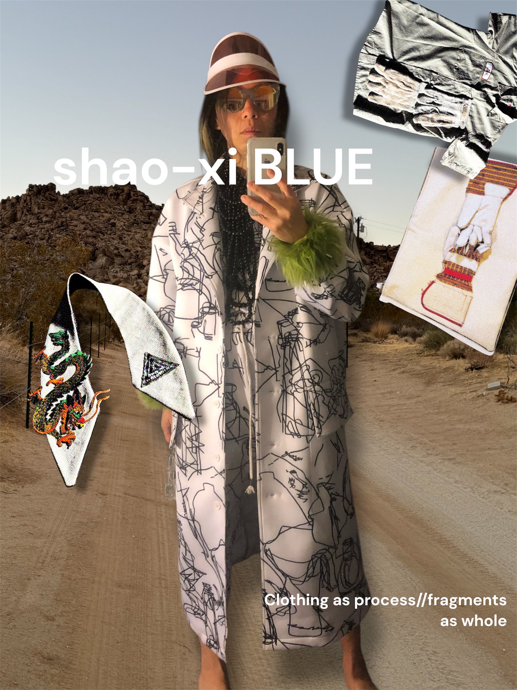 jumbled chaos: the wrangled still life neoprene coat