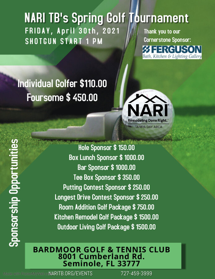 2021 Spring Golf Tournament — Tampa Bay Chapter of the National Association  of the Remodeling Industry