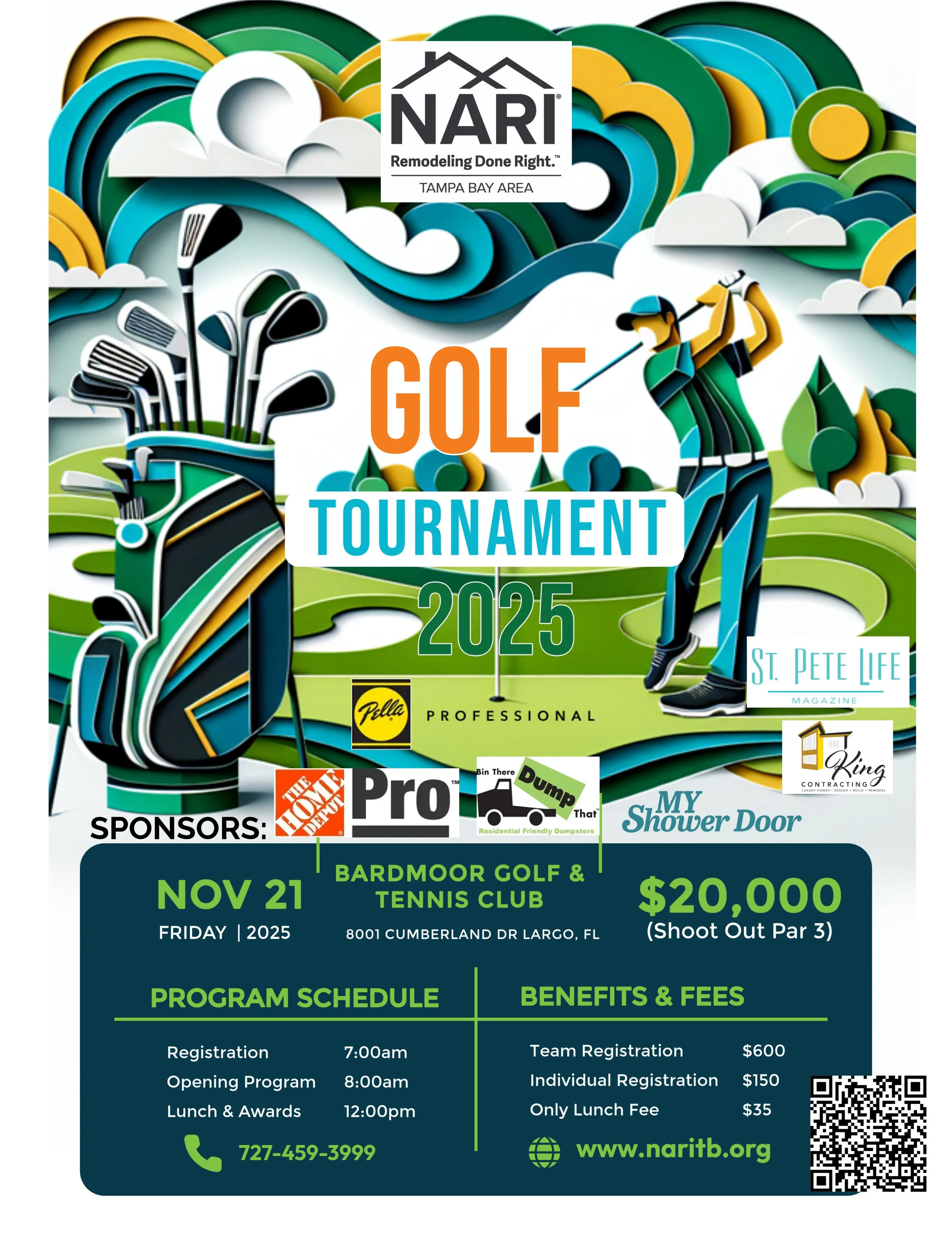 2025 Golf Tournament Foursome & Sponsorships that includes Golf - (Click here for details)