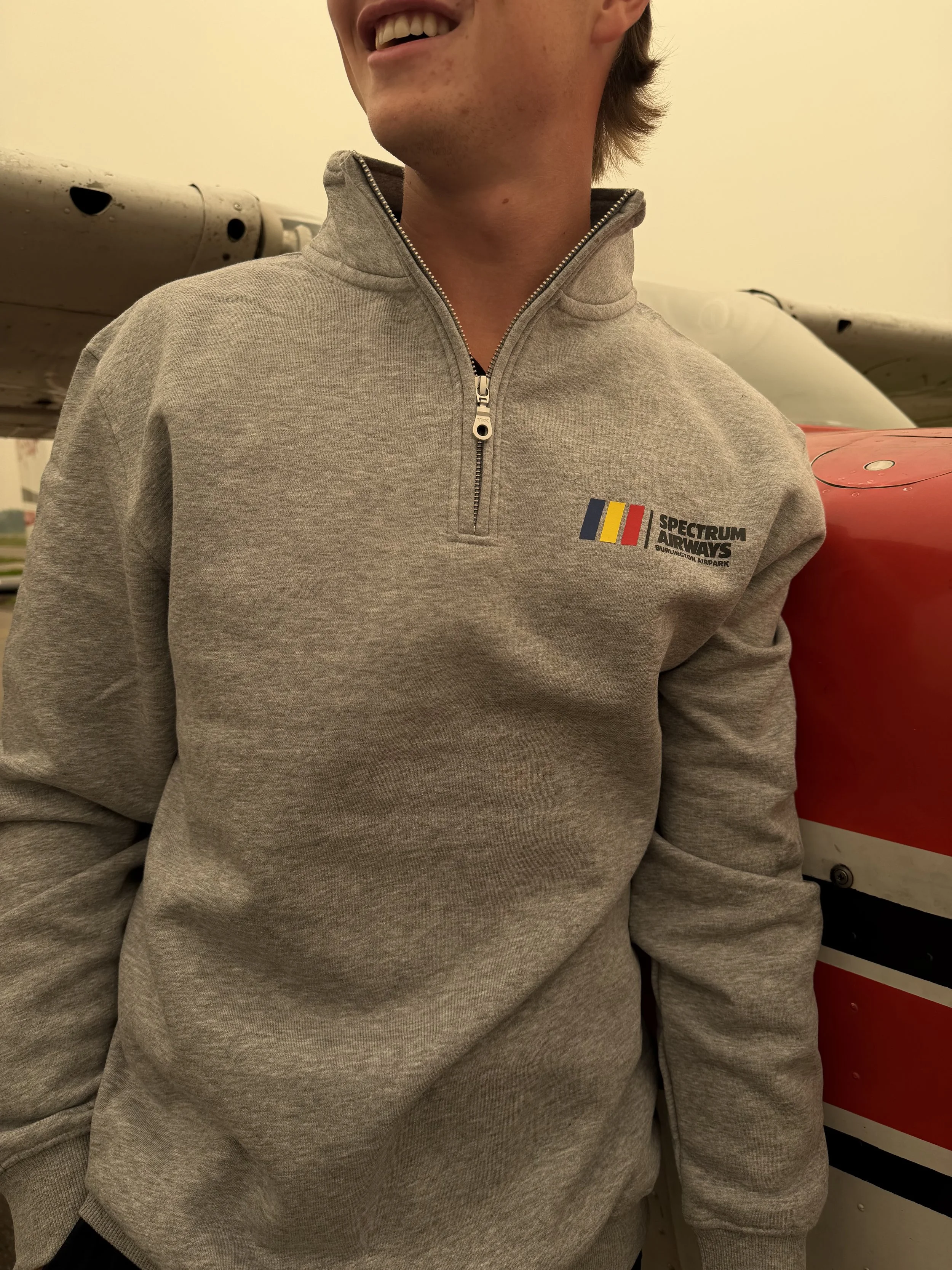 Spectrum Airways Retro Quarter Zip Sweater