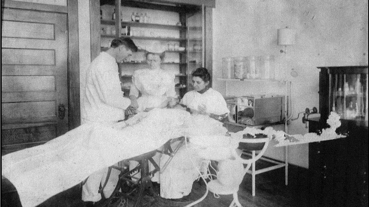 Dr. Susan LaFlesche Picotte operating (circa early 1900's)