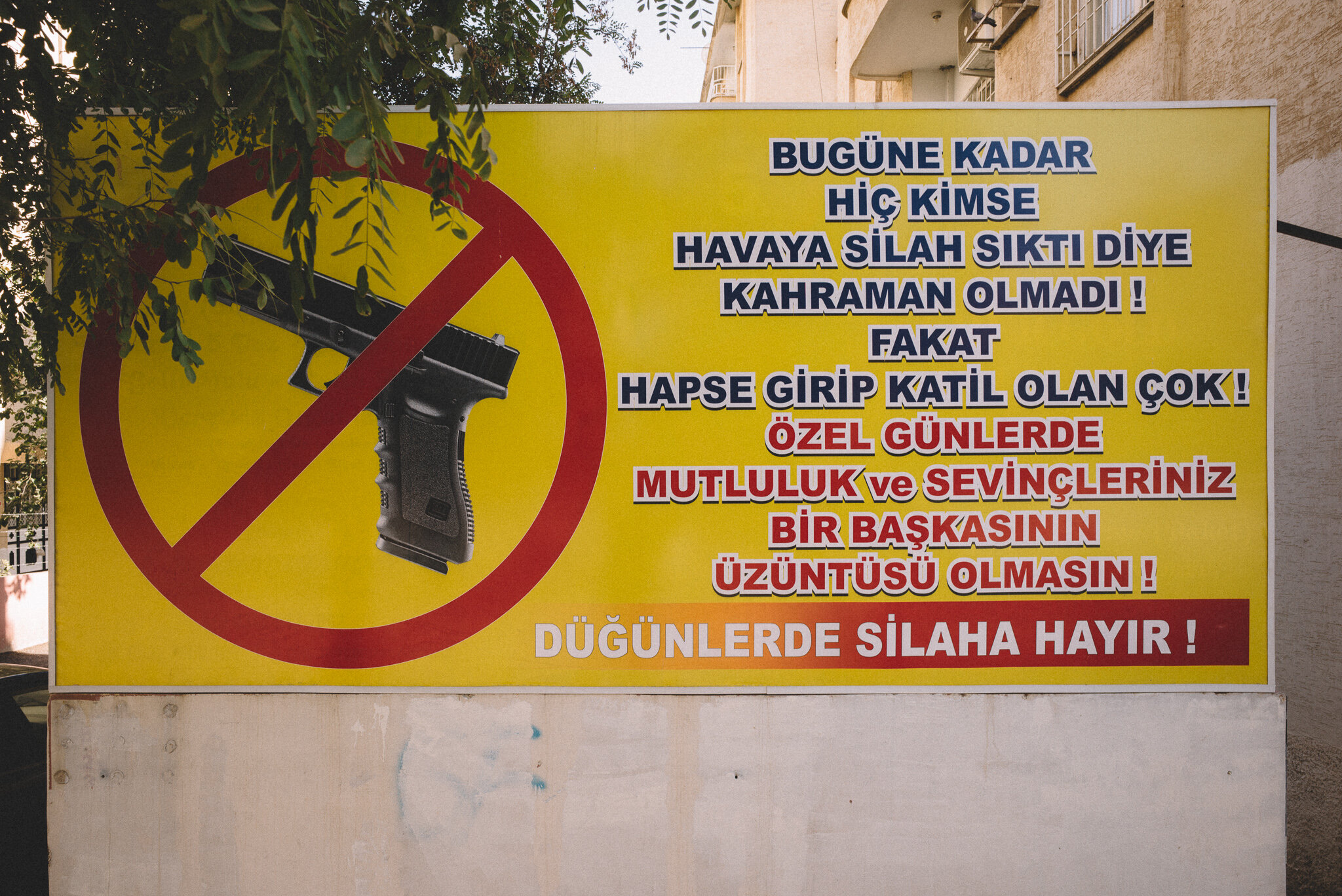 No guns...