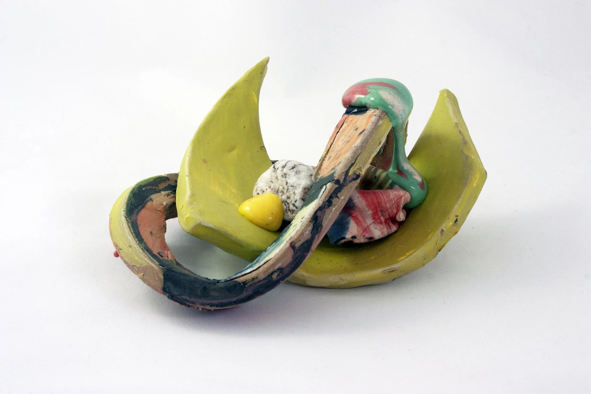 Path 2, 2022-2023. Stoneware, Maine rock, porcelain, ceramic pigment.