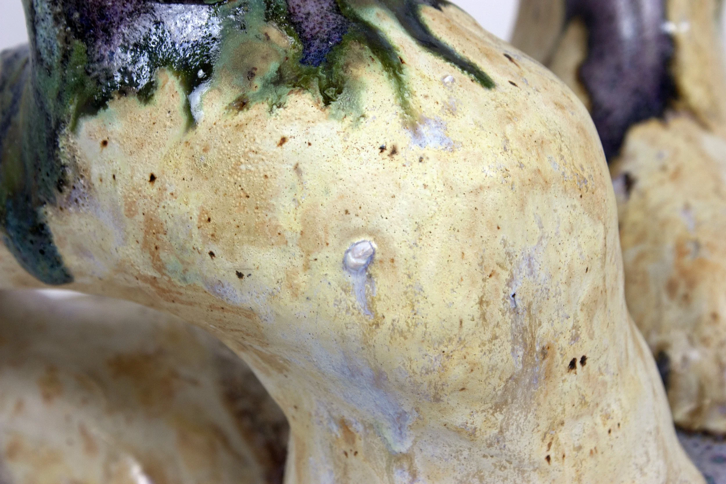 Pillars of Creation, 2023. Ozark Mountain stones, crushed rock, clay, glazes. 21 x 17 x 17 inches.