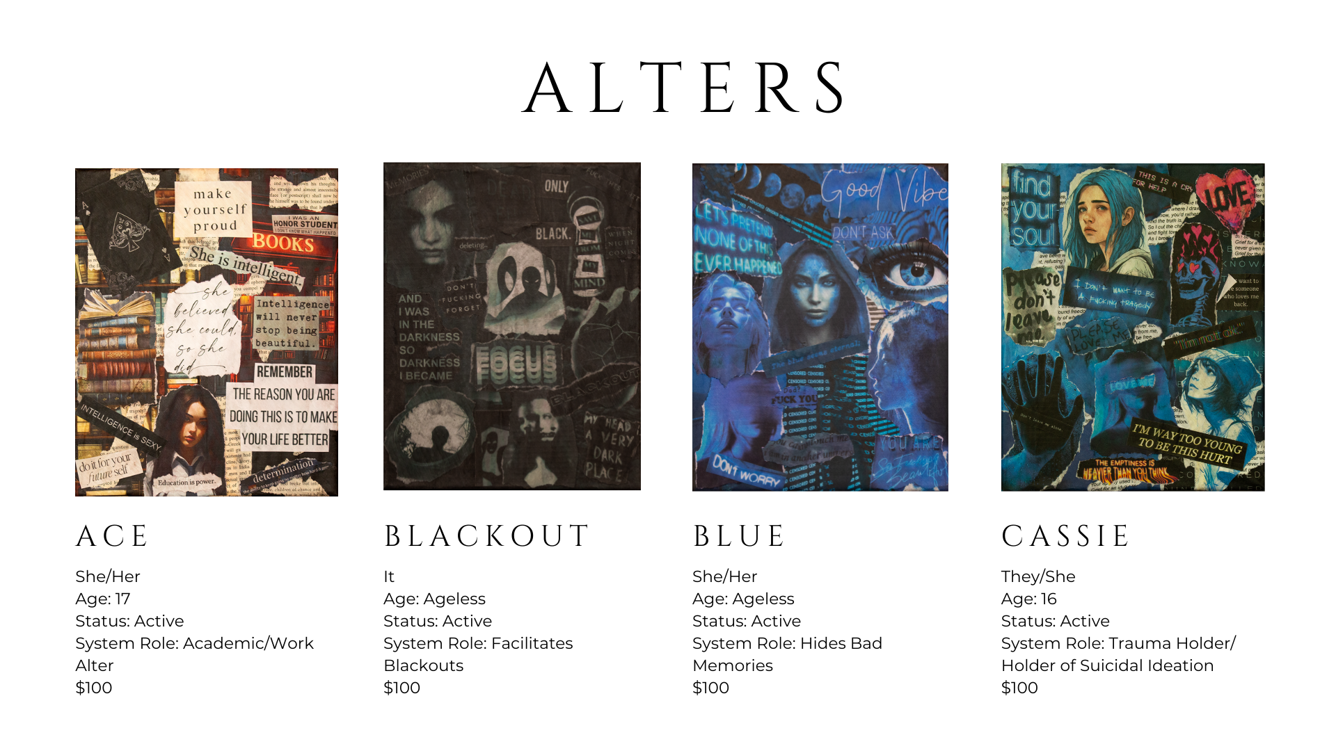 Alters A Portrait of DID Dissociative Identity Disorder