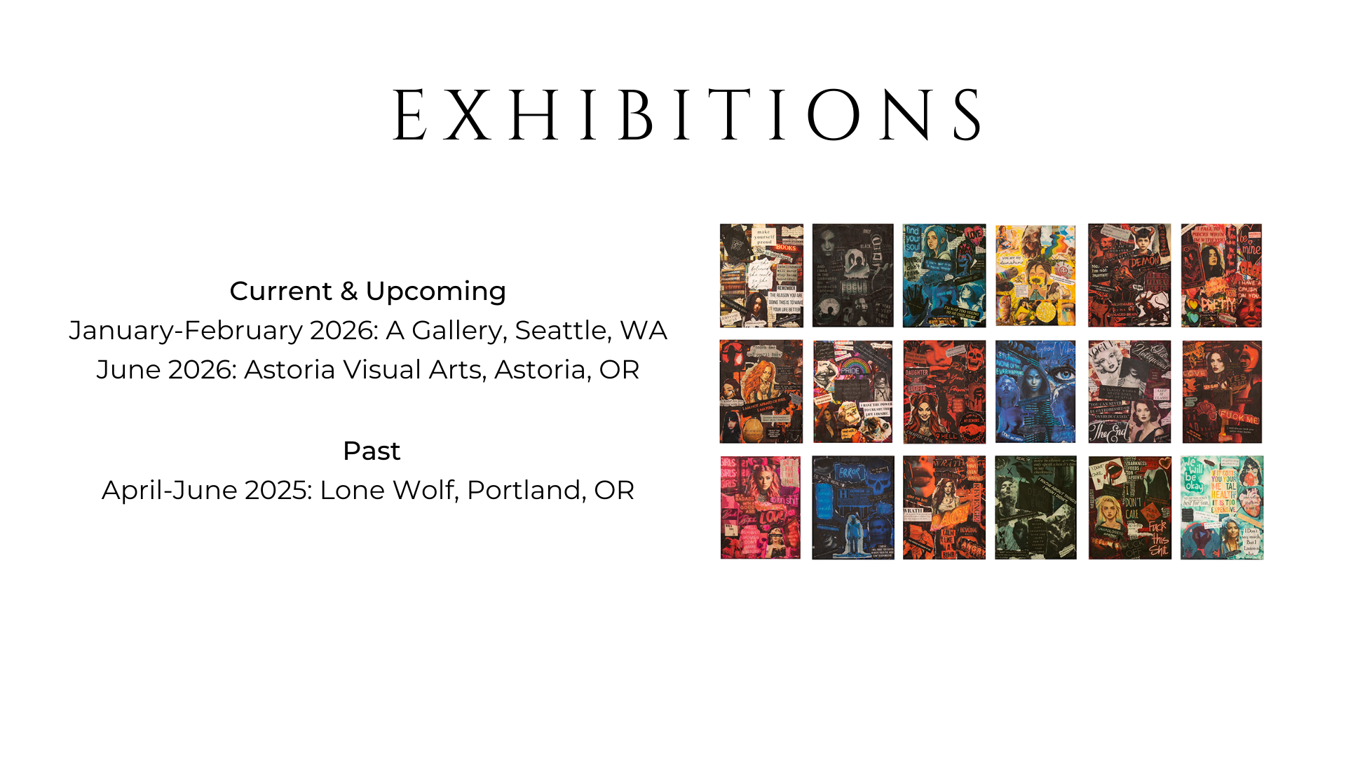 Exhibitions A Portrait of DID Dissociative Identity Disorder