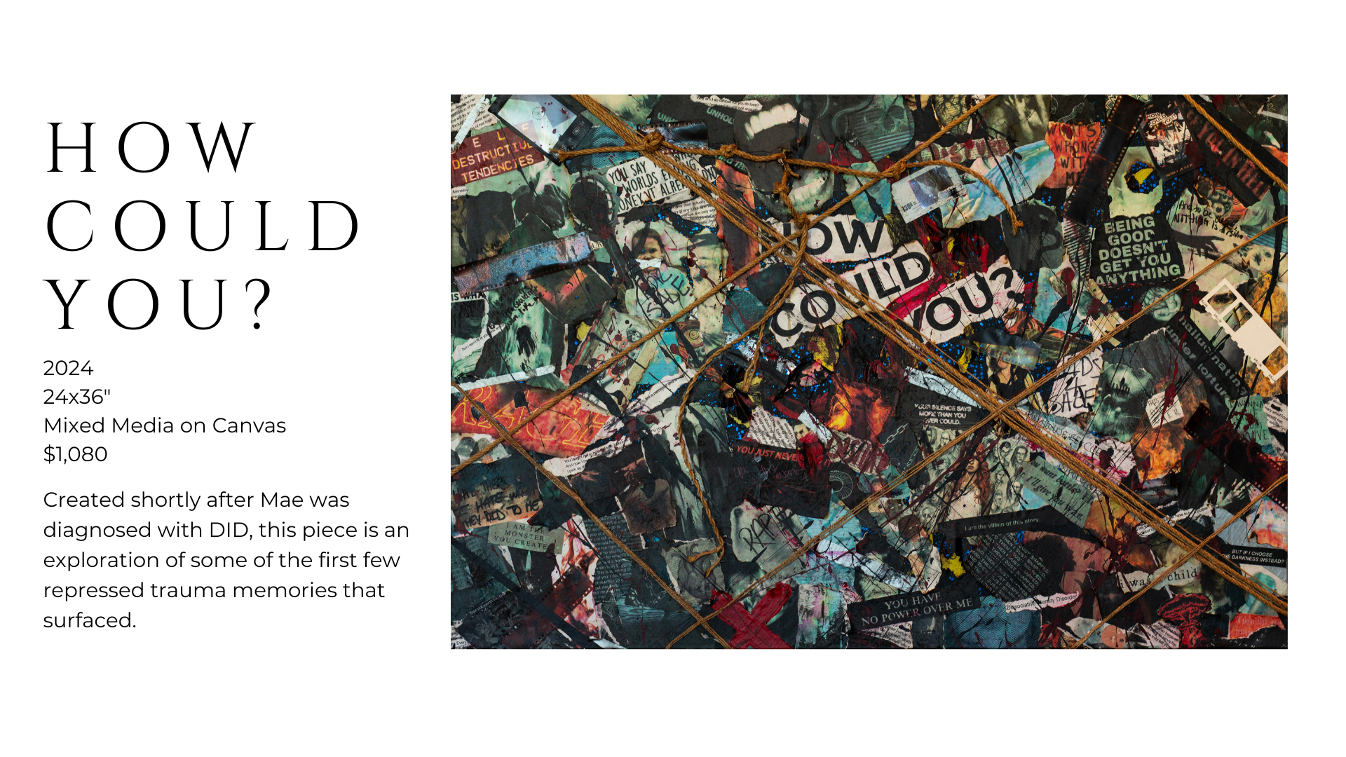 How could you? A Portrait of DID Dissociative Identity Disorder