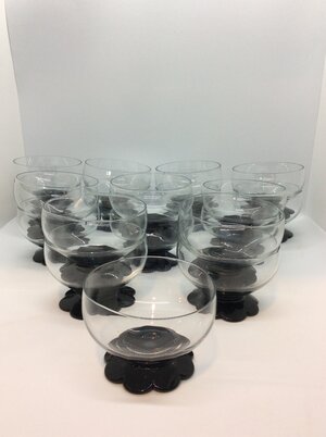 Amethyst Depression Era Glass Cups Set of 8