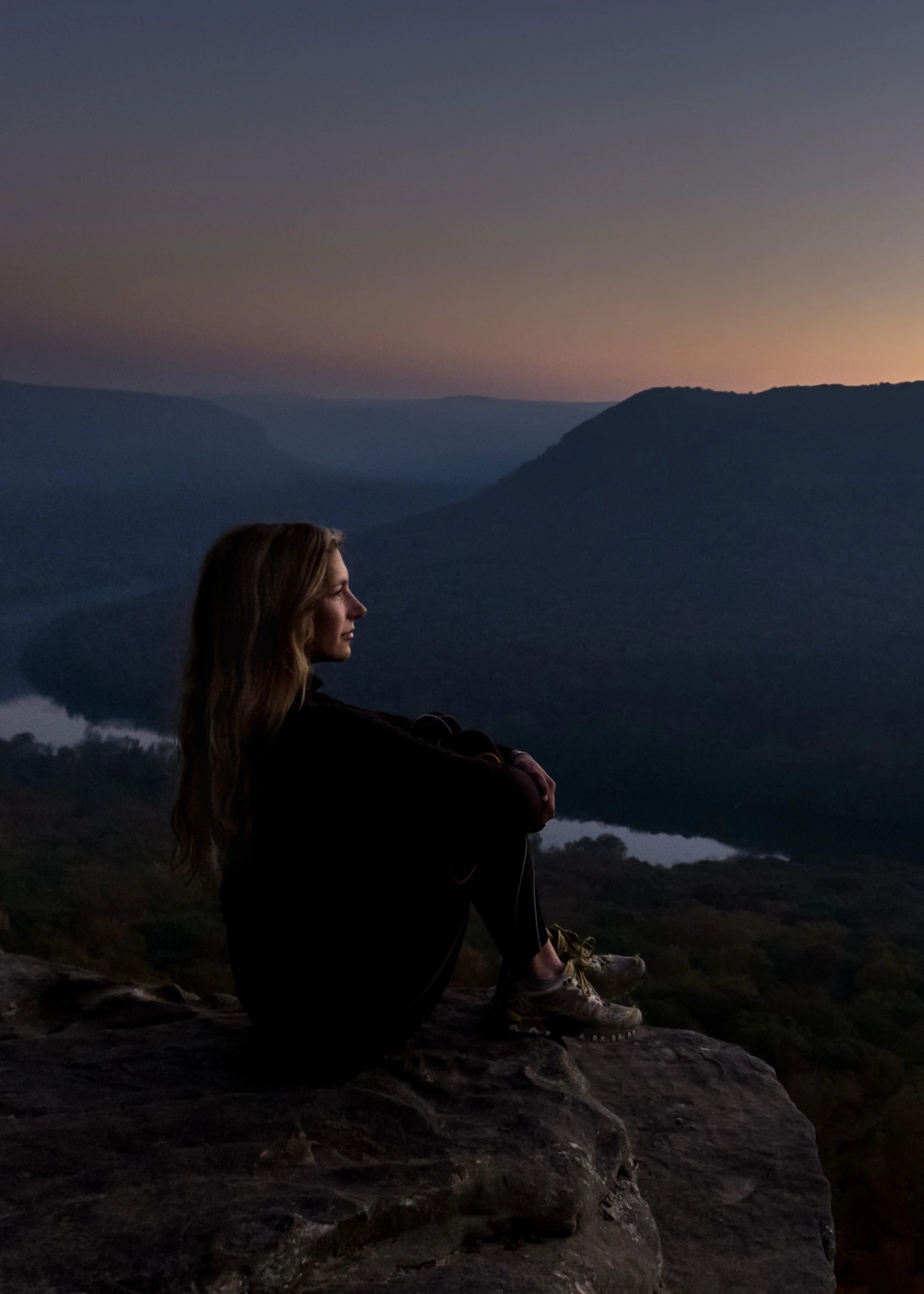 liz fieser at sunset in chattanooga