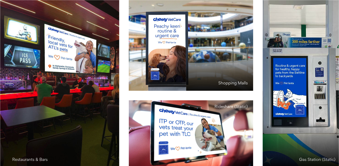  “We ❤️ Pet-lanta” came to life on digital screens all across Metro Atlanta. 