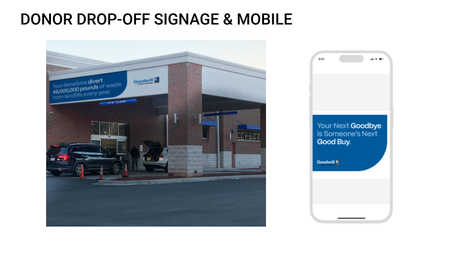 Social & paid media assets show shoppers the impact of their Goodwill purchases.