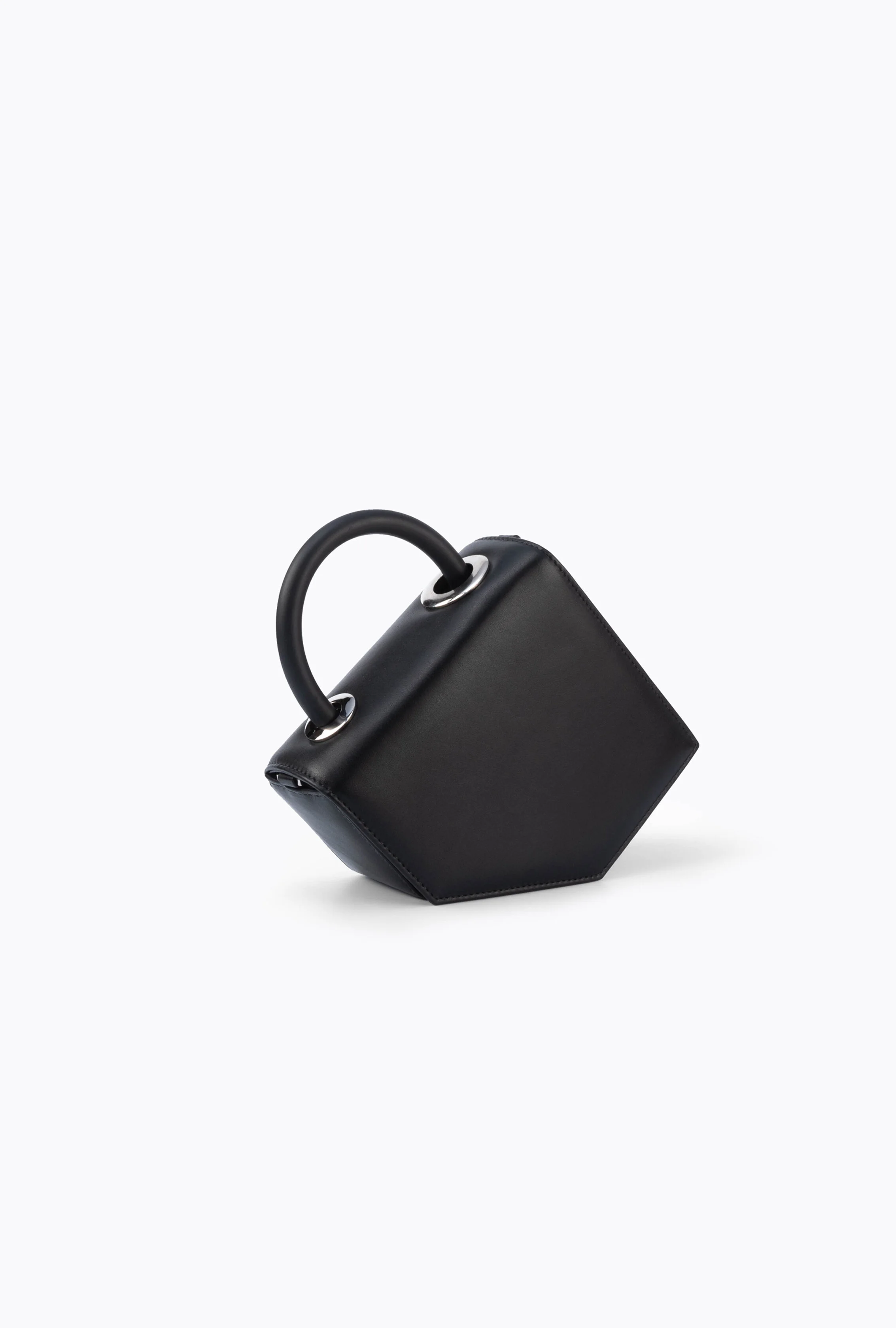 black mini box bag