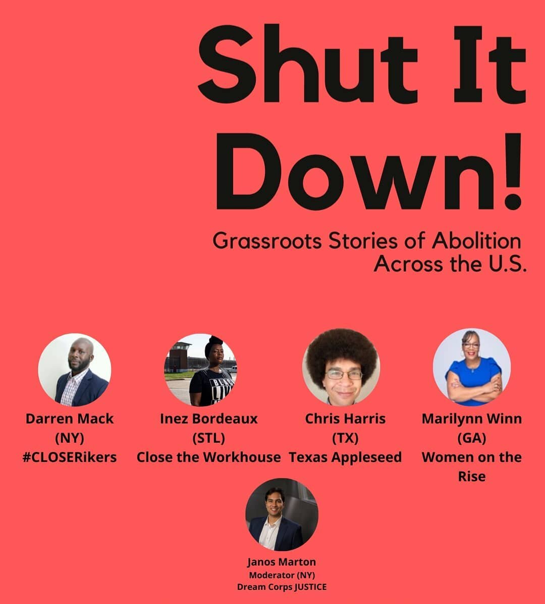 Tomorrow night we are talking about #closingjails with four bad-ass organizers from across the country. 
Registration link in my bio.
#CLOSErikers #ClosetheWorkhouse #shutitdown